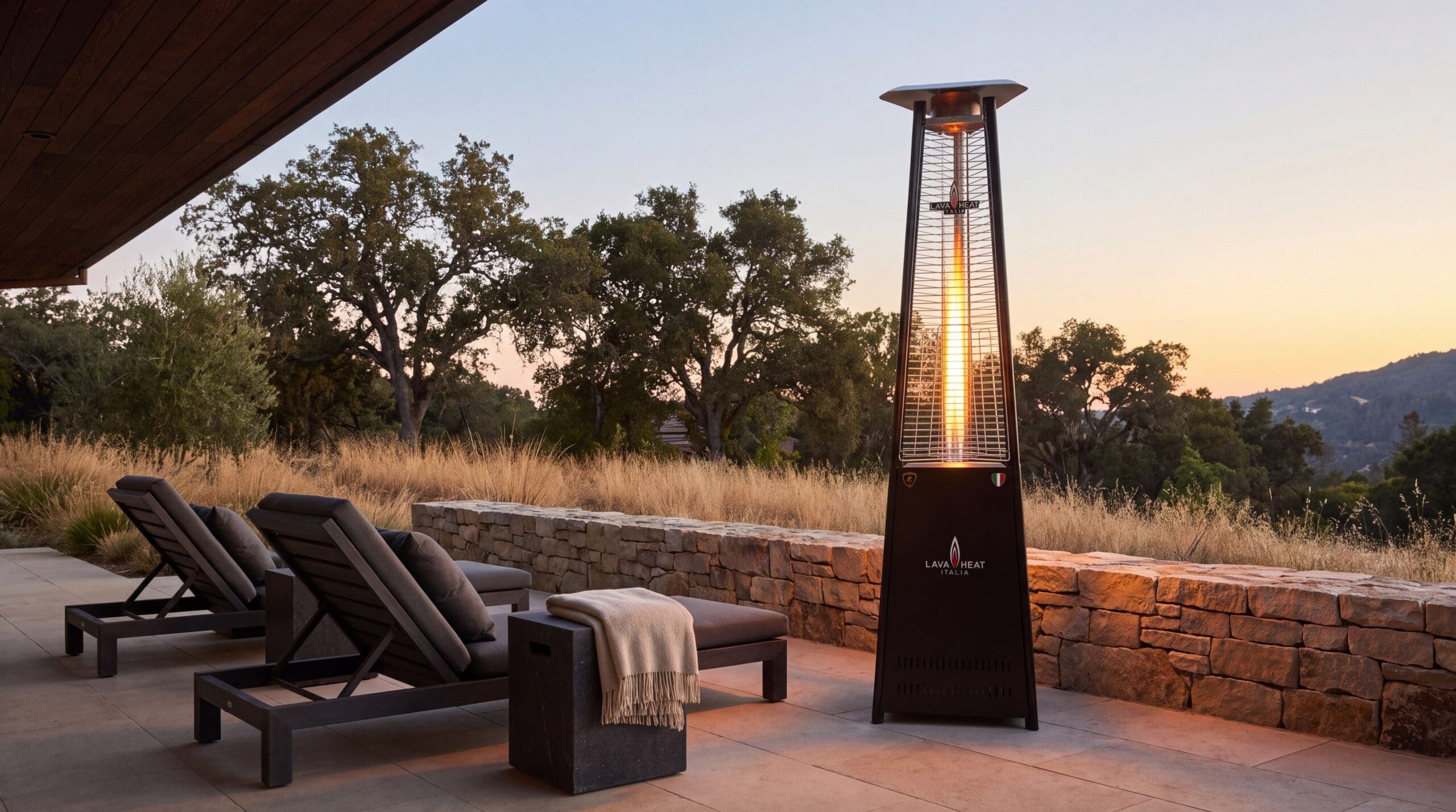 Lava Heat Italia Lava Lite 56,000 BTU Gas Freestanding Flame Tower - Hammered Black thumbnail 5