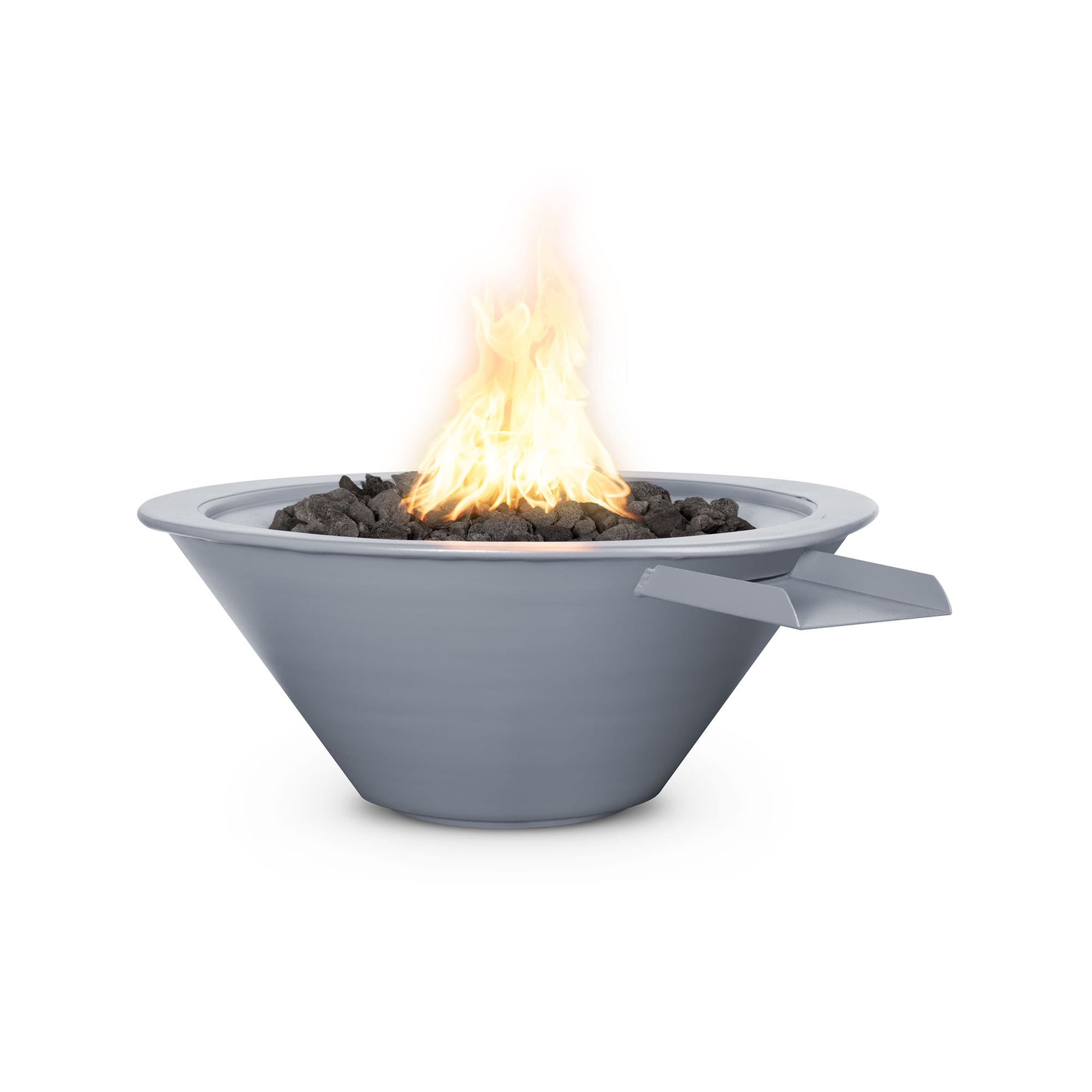 The Outdoor Plus Cazo 24-Inch Round 45,000 BTU Powder-Coated Steel Natural Gas Fire Bowl with Electronic Ignition - Java thumbnail 1