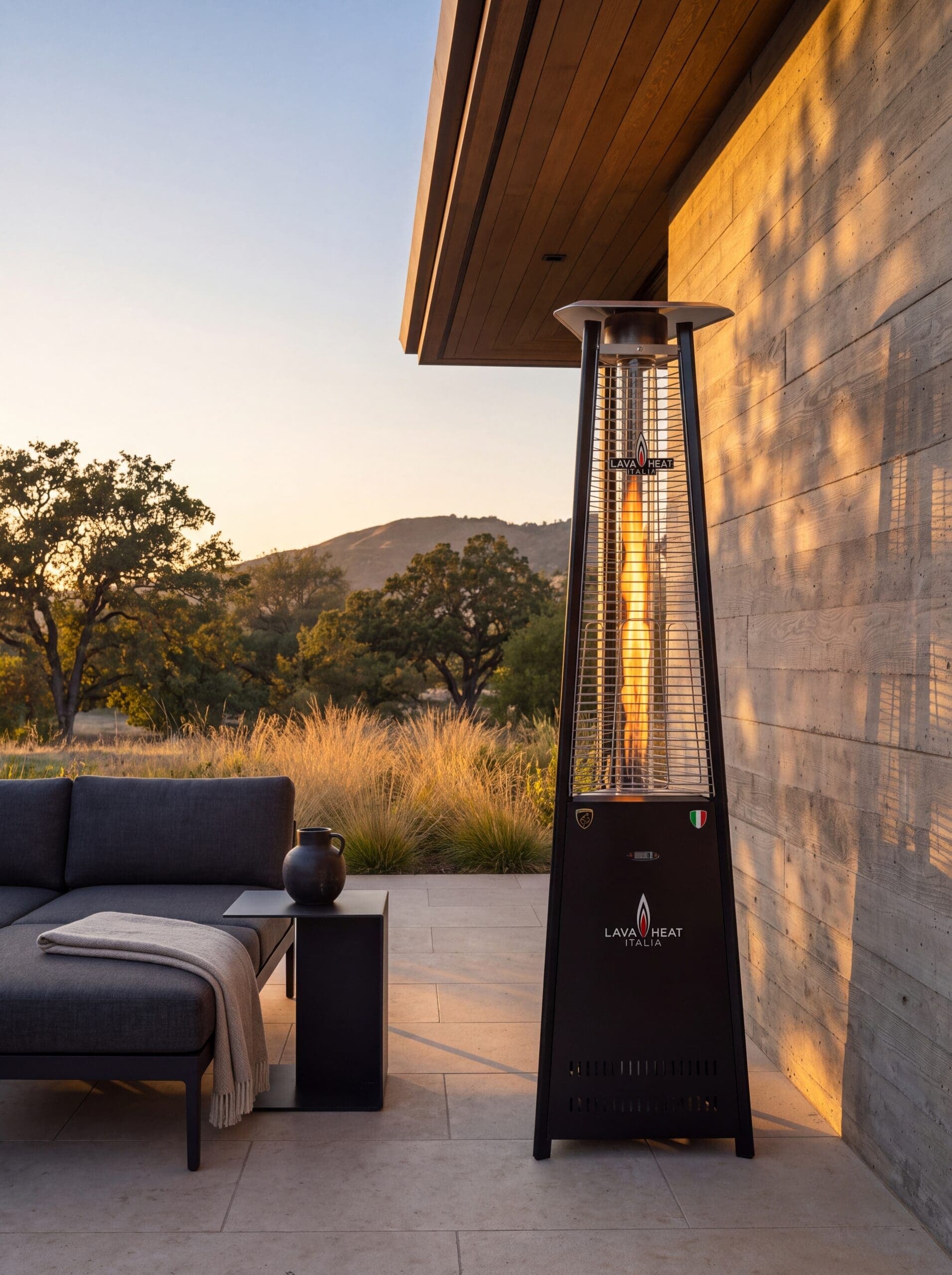 Lava Heat Italia 2G 66,000 BTU Gas Freestanding Flame Tower - Hammered Black thumbnail 4