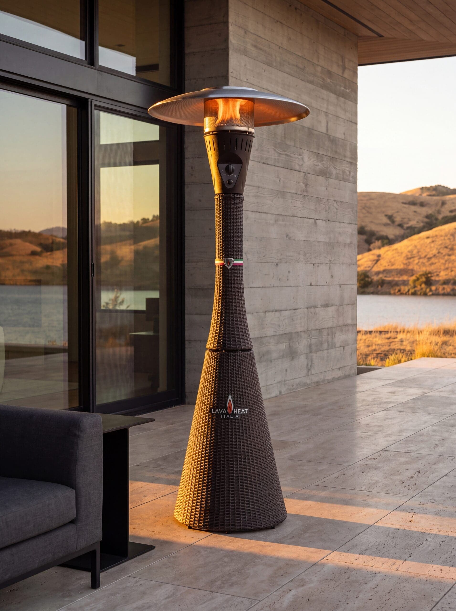 Lava Heat Italia Palermo 51,000 BTU Gas Rattan Patio Heater - Charcoal thumbnail 2
