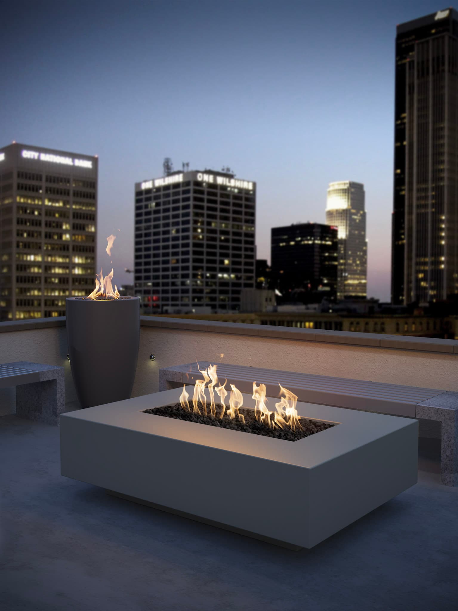 The Outdoor Plus Cabo 60-Inch Square 65,000 BTU Stainless Steel Natural Gas Fire Pit Table with Plug & Play Ignition thumbnail 2