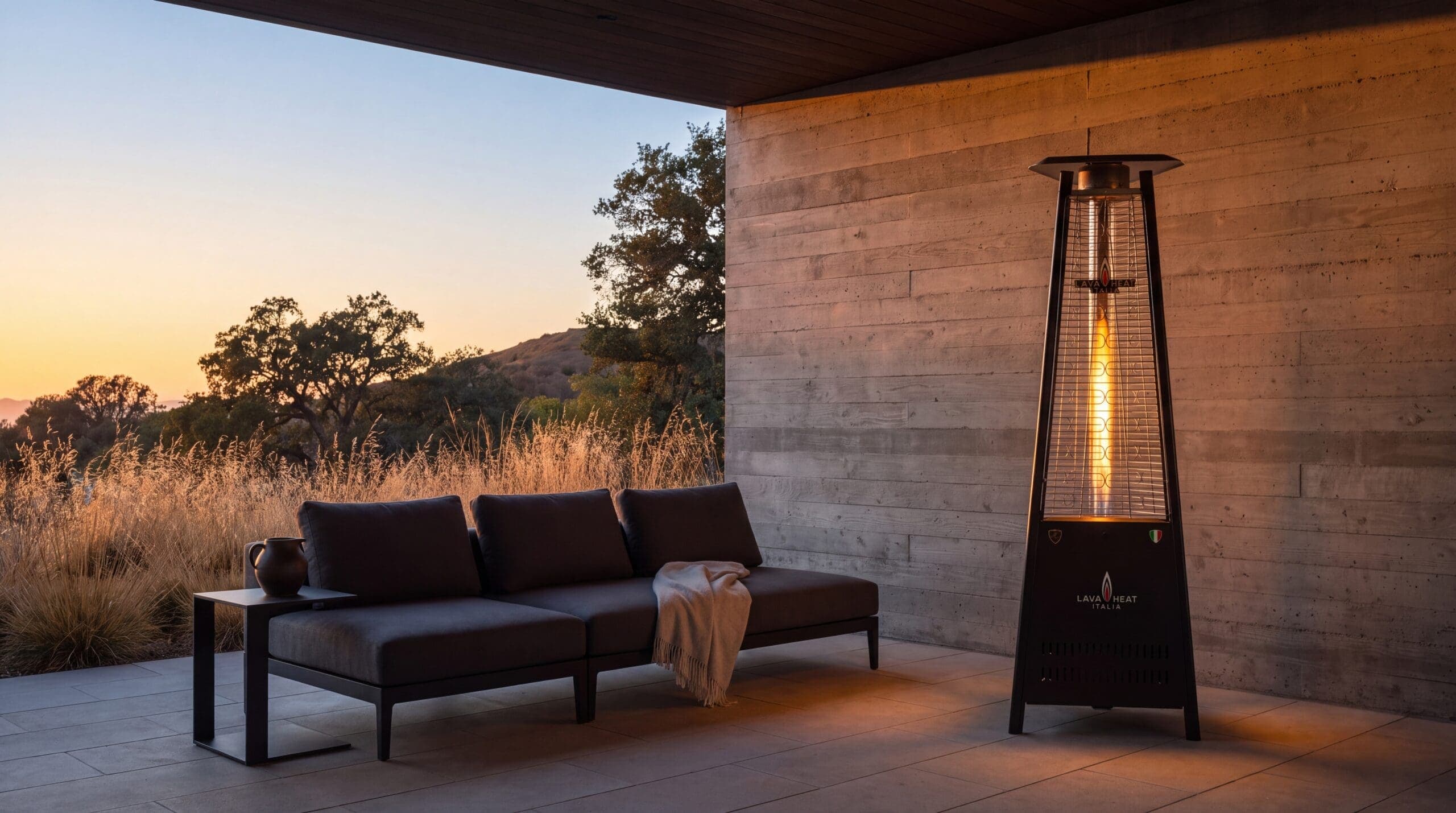 Lava Heat Italia Capri 42,000 BTU Gas Freestanding Patio Heater - Hammered Black thumbnail 4