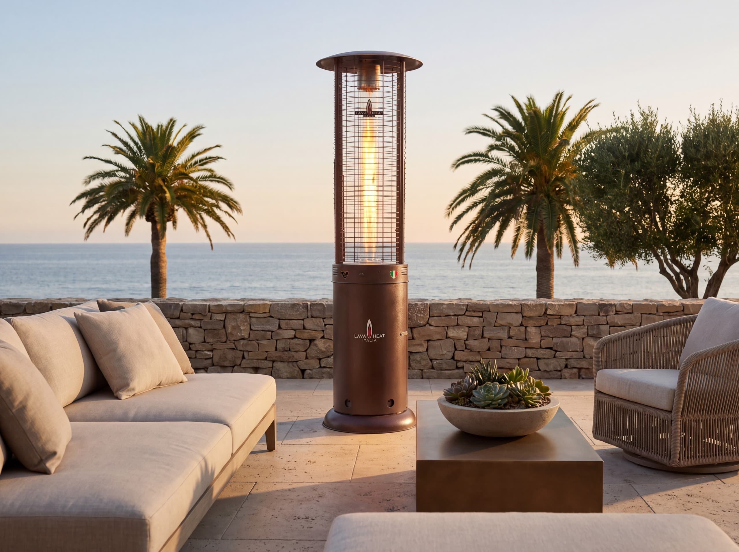 Lava Heat Italia Opus Lite 56,000 BTU Gas Freestanding Flame Tower - Heritage Bronze thumbnail 2