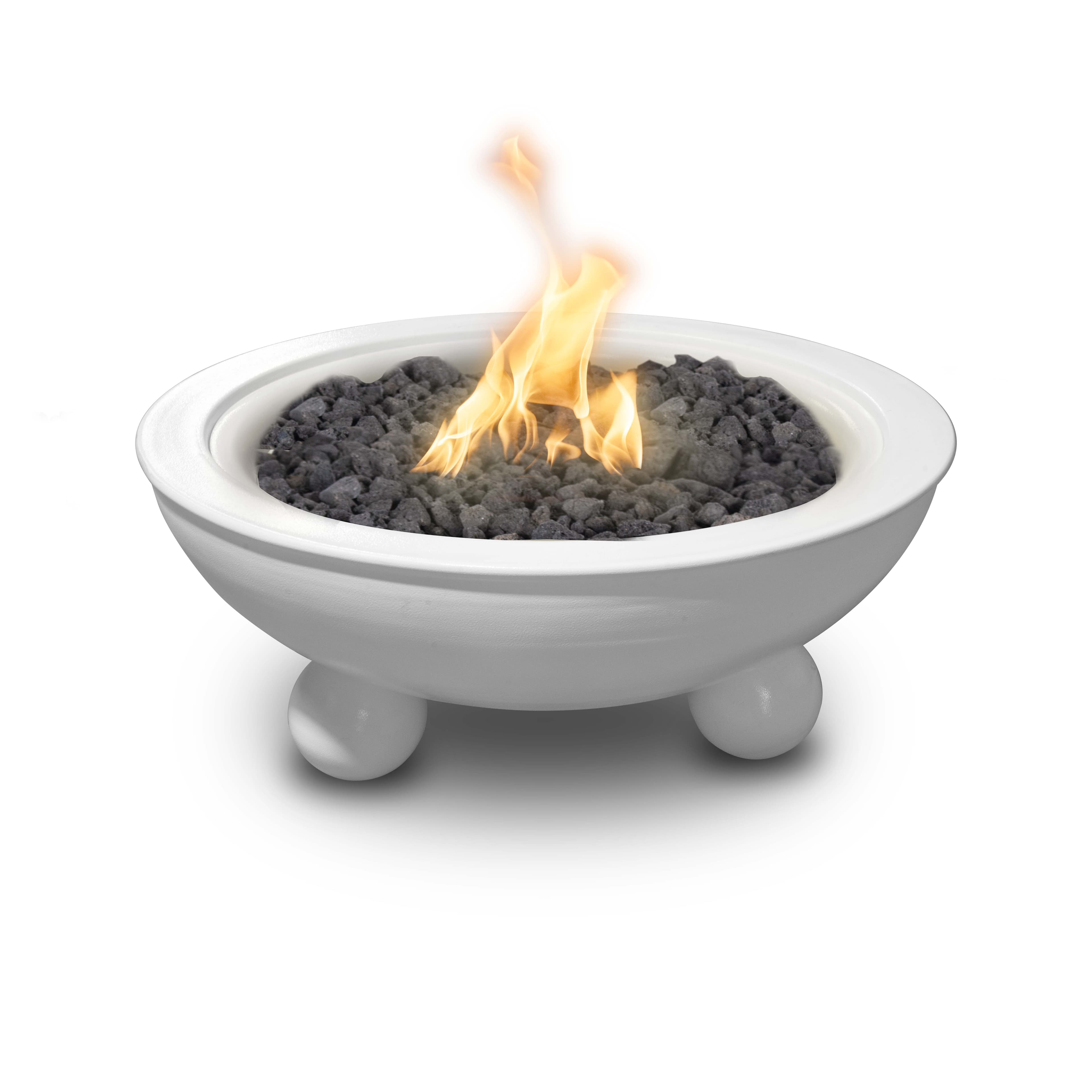 The Outdoor Plus Sedona 27-Inch Round 45,000 BTU Powder-Coated Steel Propane Gas Fire Bowl with Match Lit Ignition - Copper Vein thumbnail 1