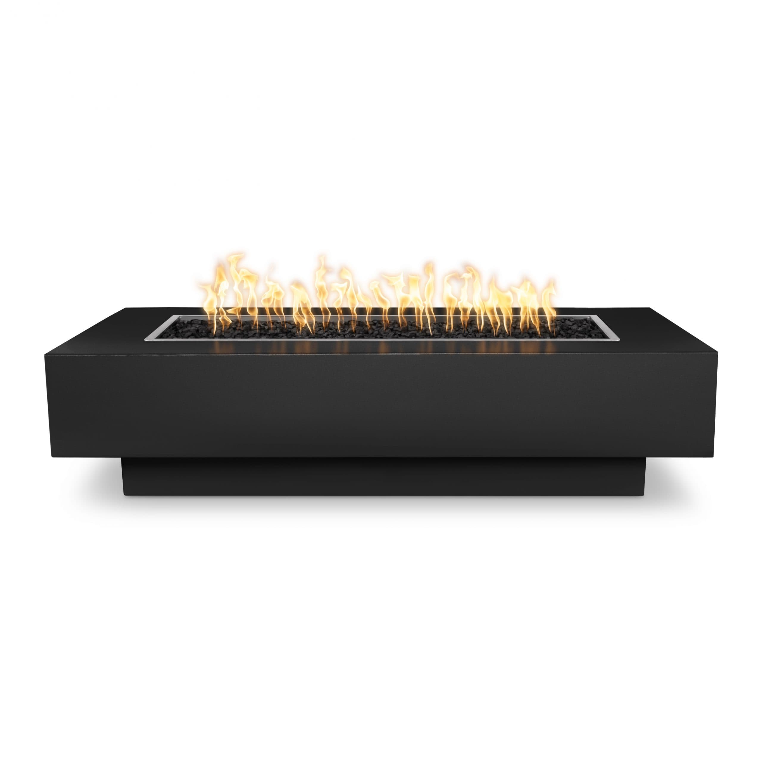 The Outdoor Plus Coronado 60-Inch Rectangular 50,000 BTU Powder-Coated Steel Natural Gas Fire Pit with Match Lit Ignition - Pewter thumbnail 1