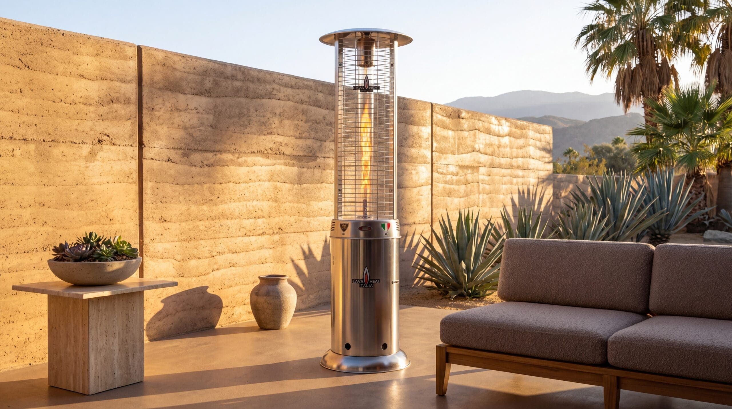 Lava Heat Italia Opus 56,000 BTU Gas Freestanding Flame Tower - Stainless Steel thumbnail 3
