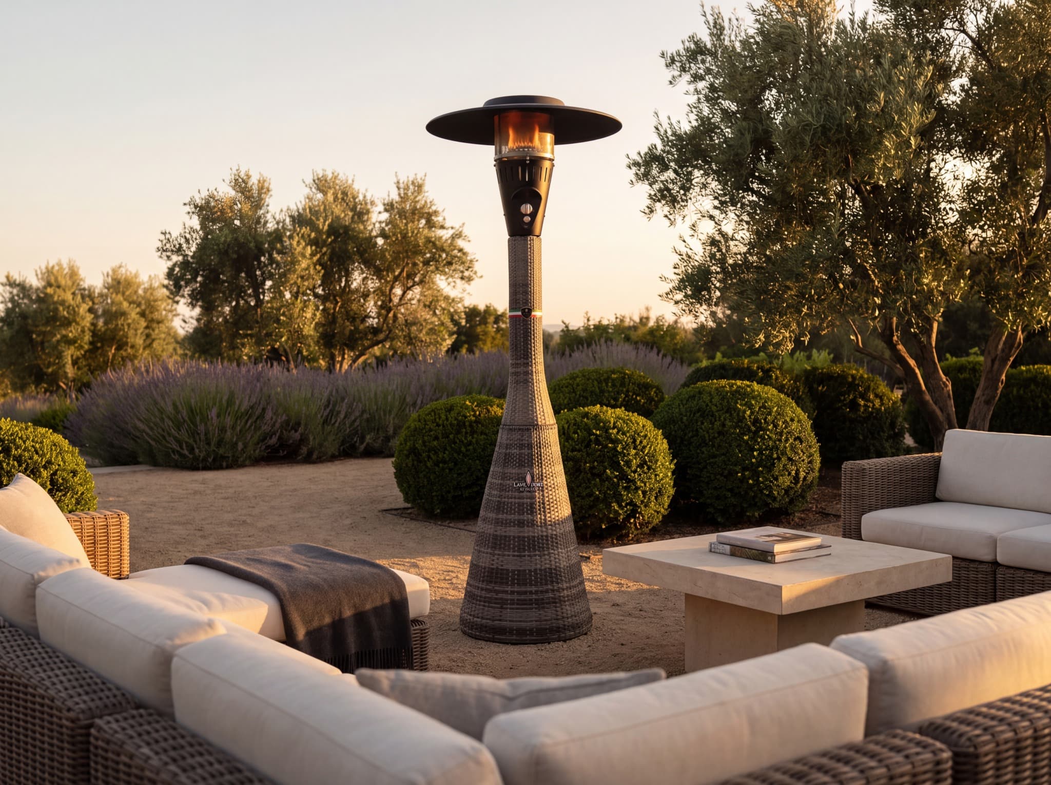 Lava Heat Italia Palermo 51,000 BTU Gas Rattan Patio Heater - Ash thumbnail 3