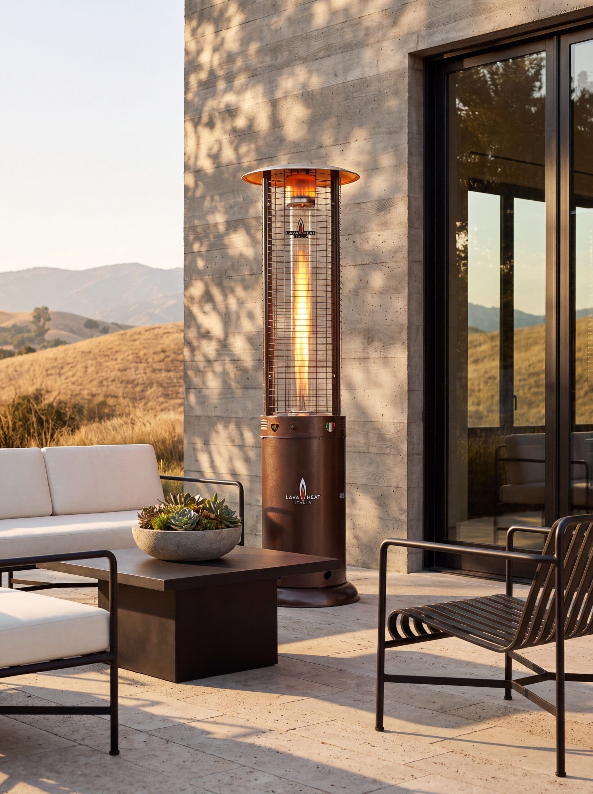 Lava Heat Italia Opus Lite 56,000 BTU Gas Freestanding Flame Tower - Heritage Bronze thumbnail 4