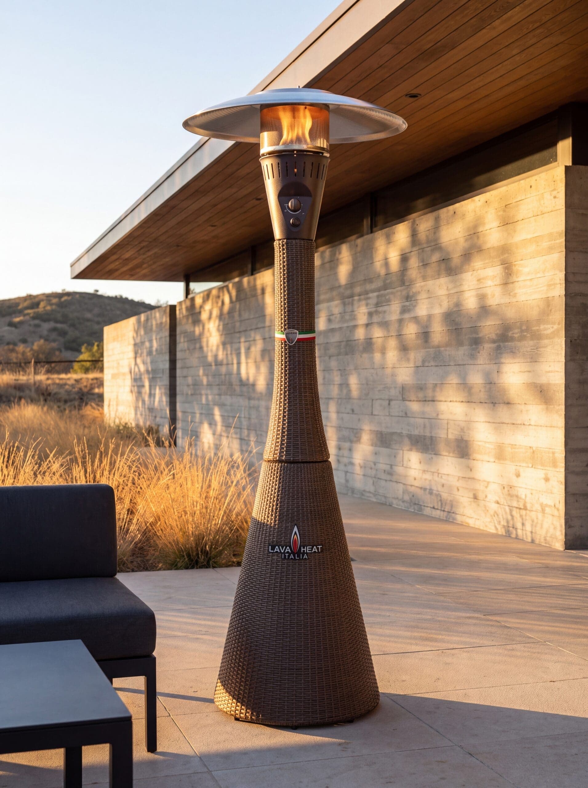 Lava Heat Italia Palermo 51,000 BTU Gas Rattan Patio Heater - Walnut thumbnail 3