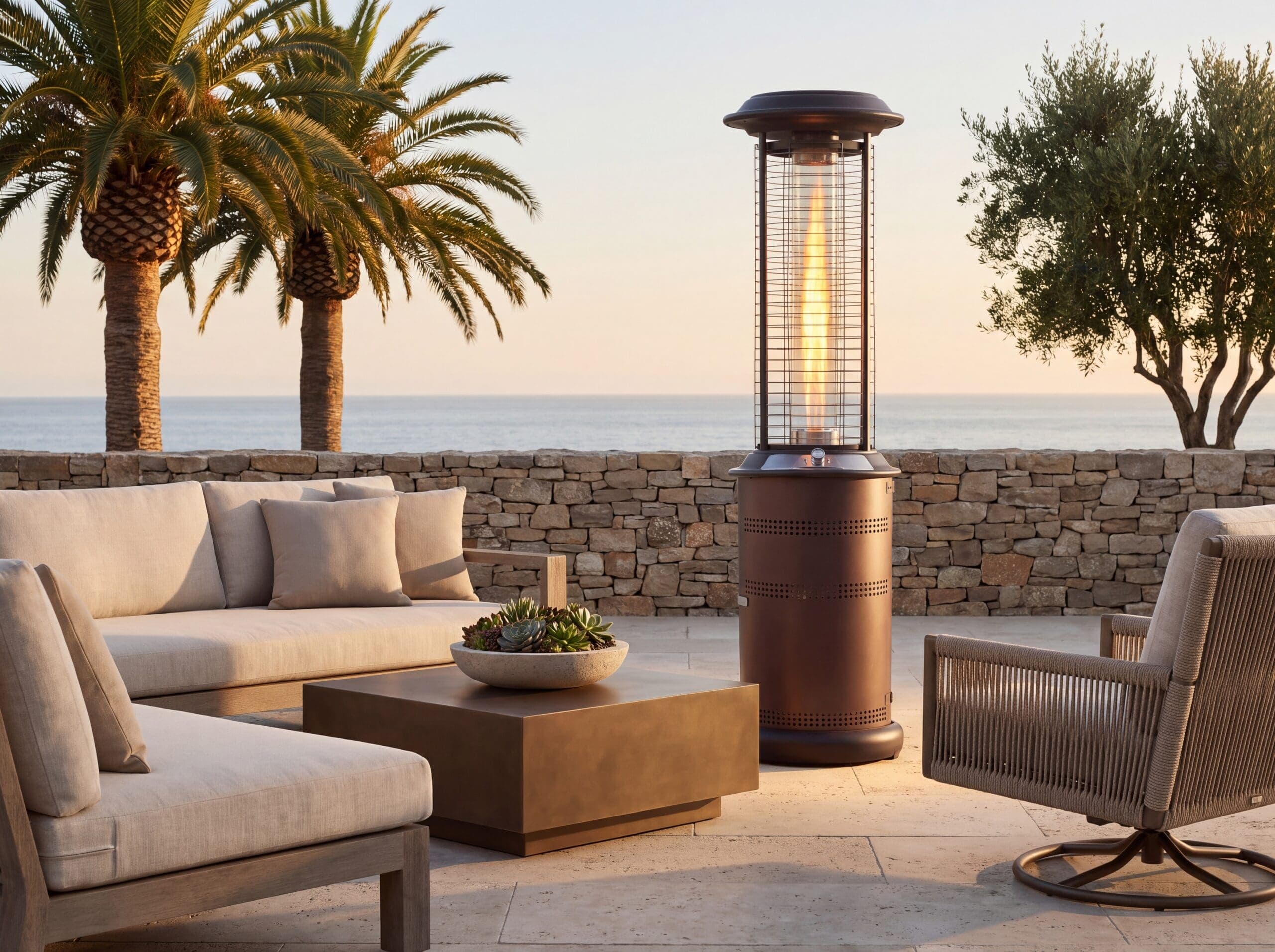 Lava Heat Italia Milano 36,000 BTU Gas Freestanding Patio Heater - Heritage Bronze thumbnail 2