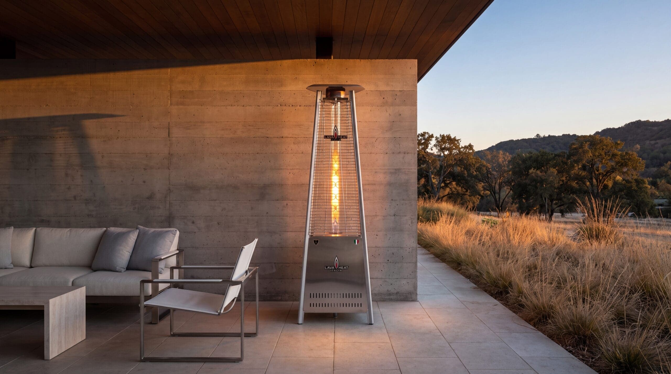 Lava Heat Italia Capri 42,000 BTU Gas Freestanding Patio Heater - Stainless Steel thumbnail 4