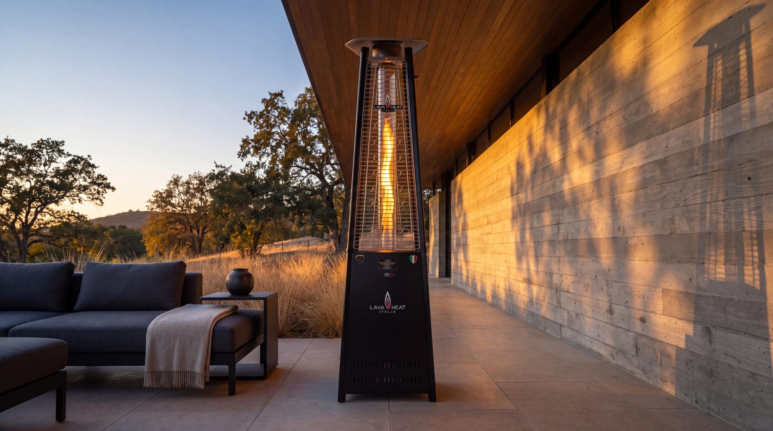 Lava Heat Italia 2G 66,000 BTU Gas Freestanding Flame Tower - Hammered Black thumbnail 7