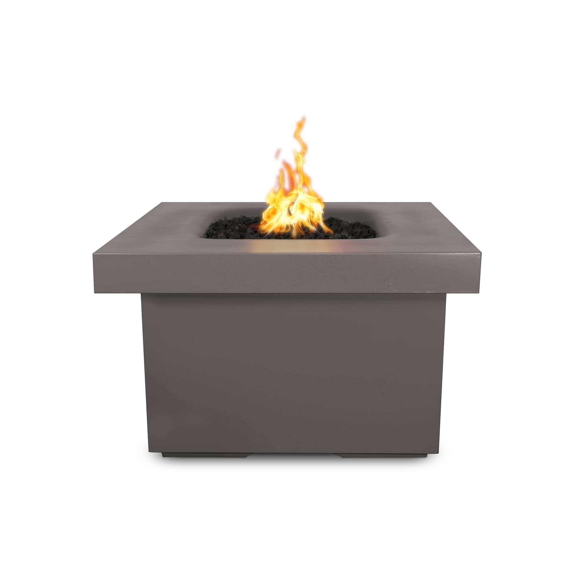 The Outdoor Plus Cabo 48-Inch Square 65,000 BTU GFRC Concrete Natural Gas Fire Pit Table with Match Lit Ignition - Chestnut thumbnail 1