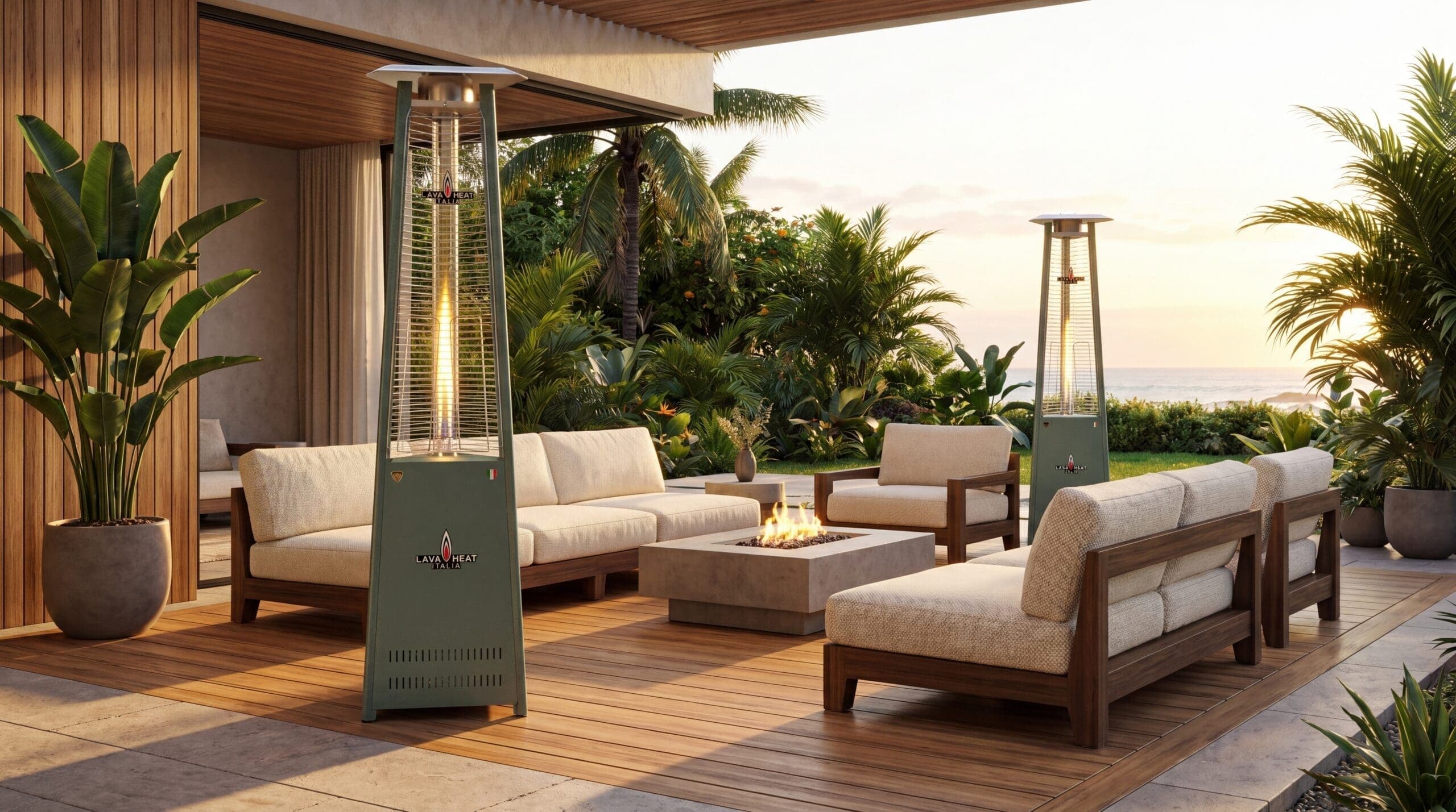 Lava Heat Italia Lava Lite 56,000 BTU Gas Freestanding Flame Tower - Stainless Steel thumbnail 11