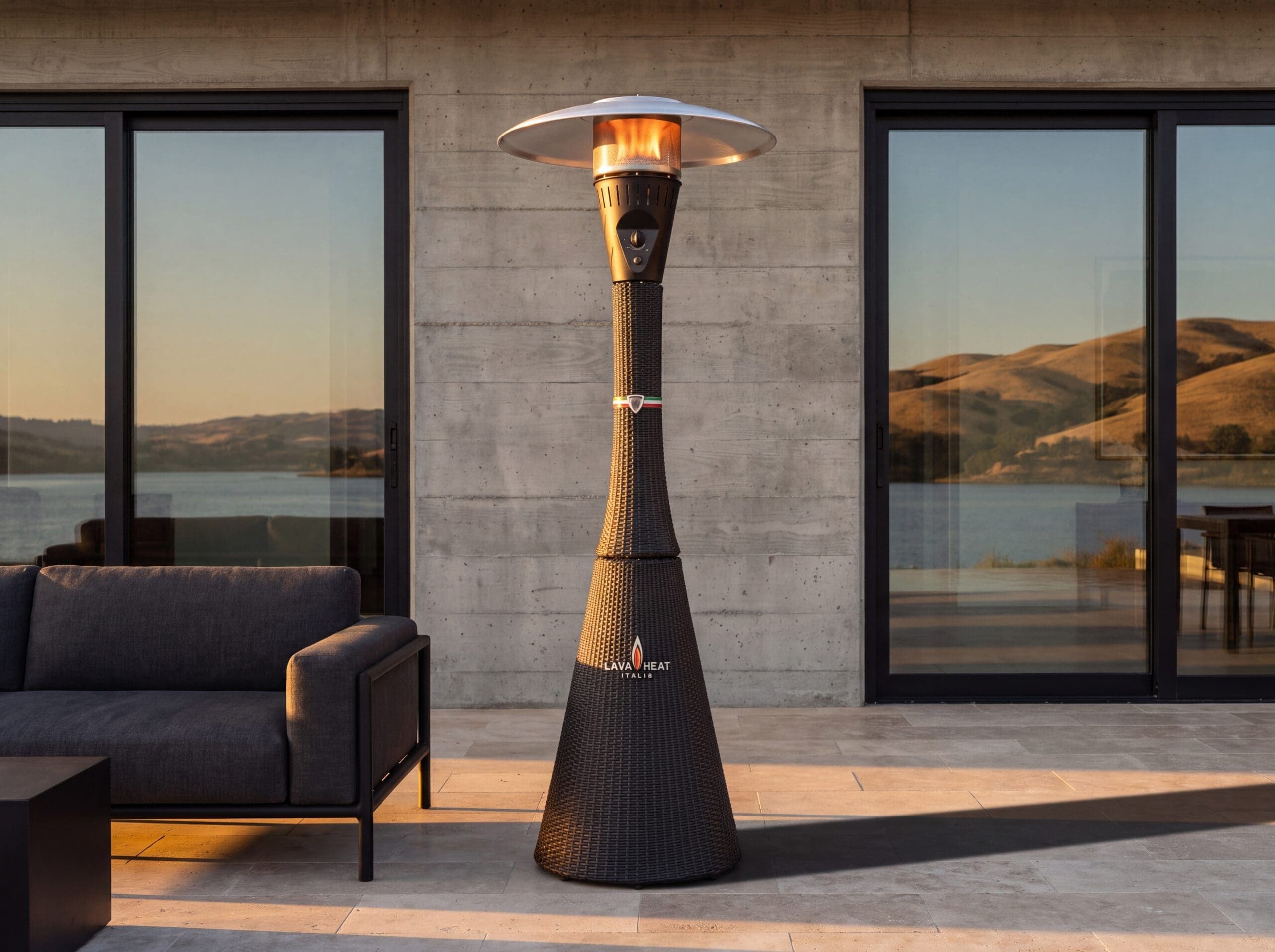 Lava Heat Italia Palermo 51,000 BTU Gas Rattan Patio Heater - Charcoal thumbnail 3