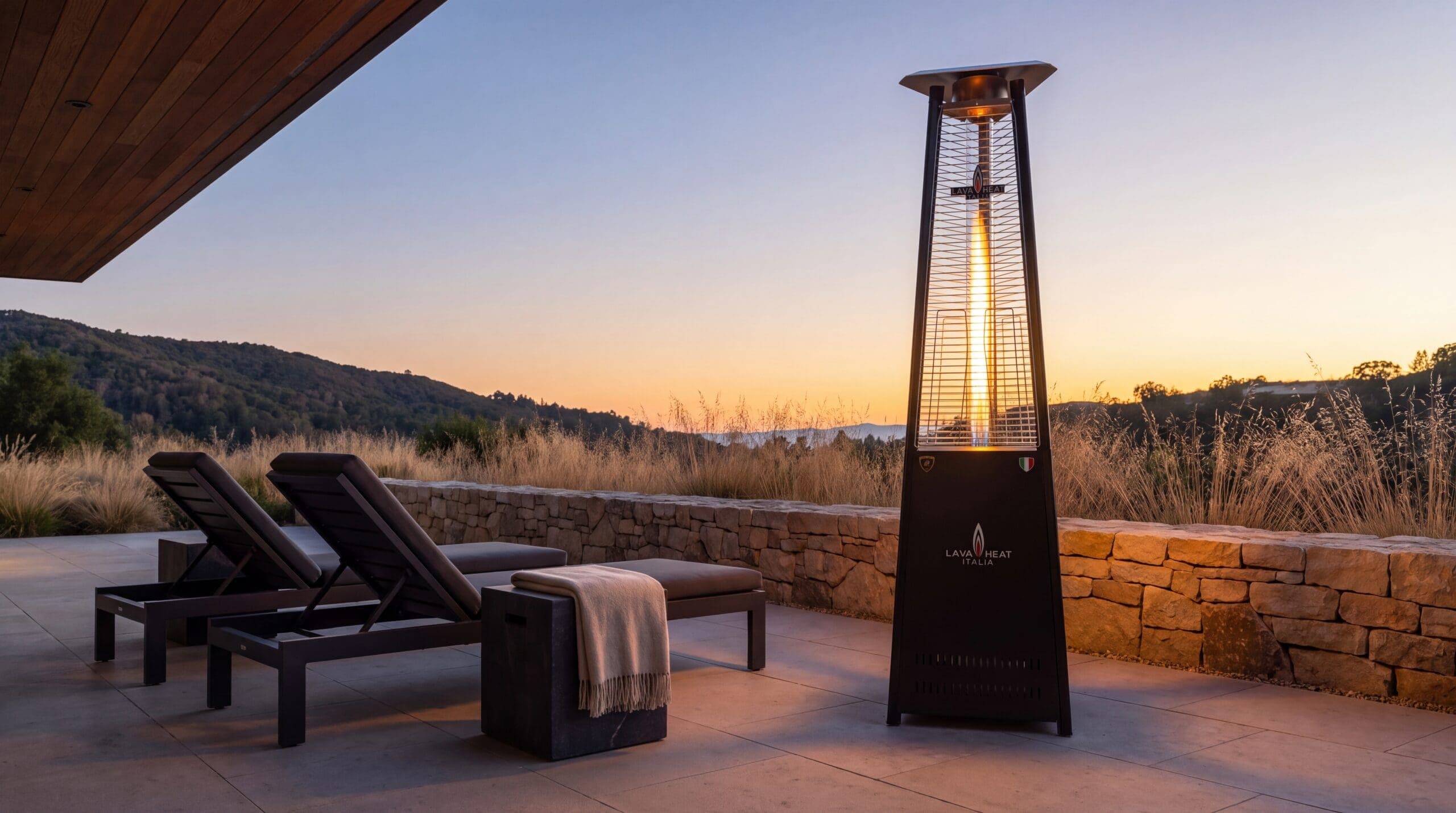 Lava Heat Italia Lava Lite 56,000 BTU Gas Freestanding Flame Tower - Hammered Black thumbnail 6