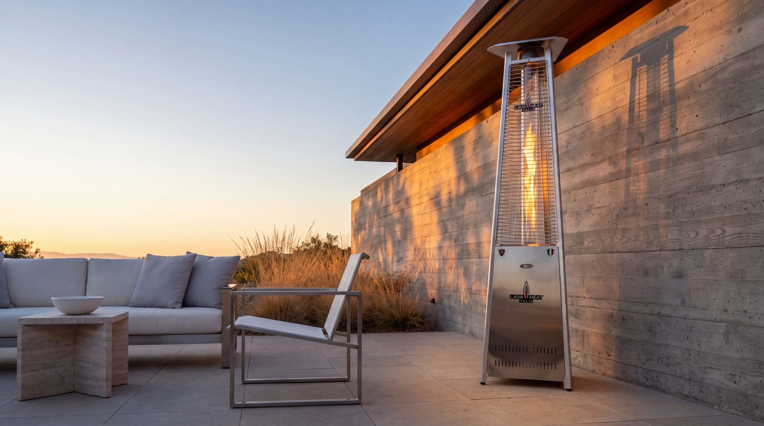 Lava Heat Italia 2G 66,000 BTU Gas Freestanding Flame Tower - Stainless Steel thumbnail 2