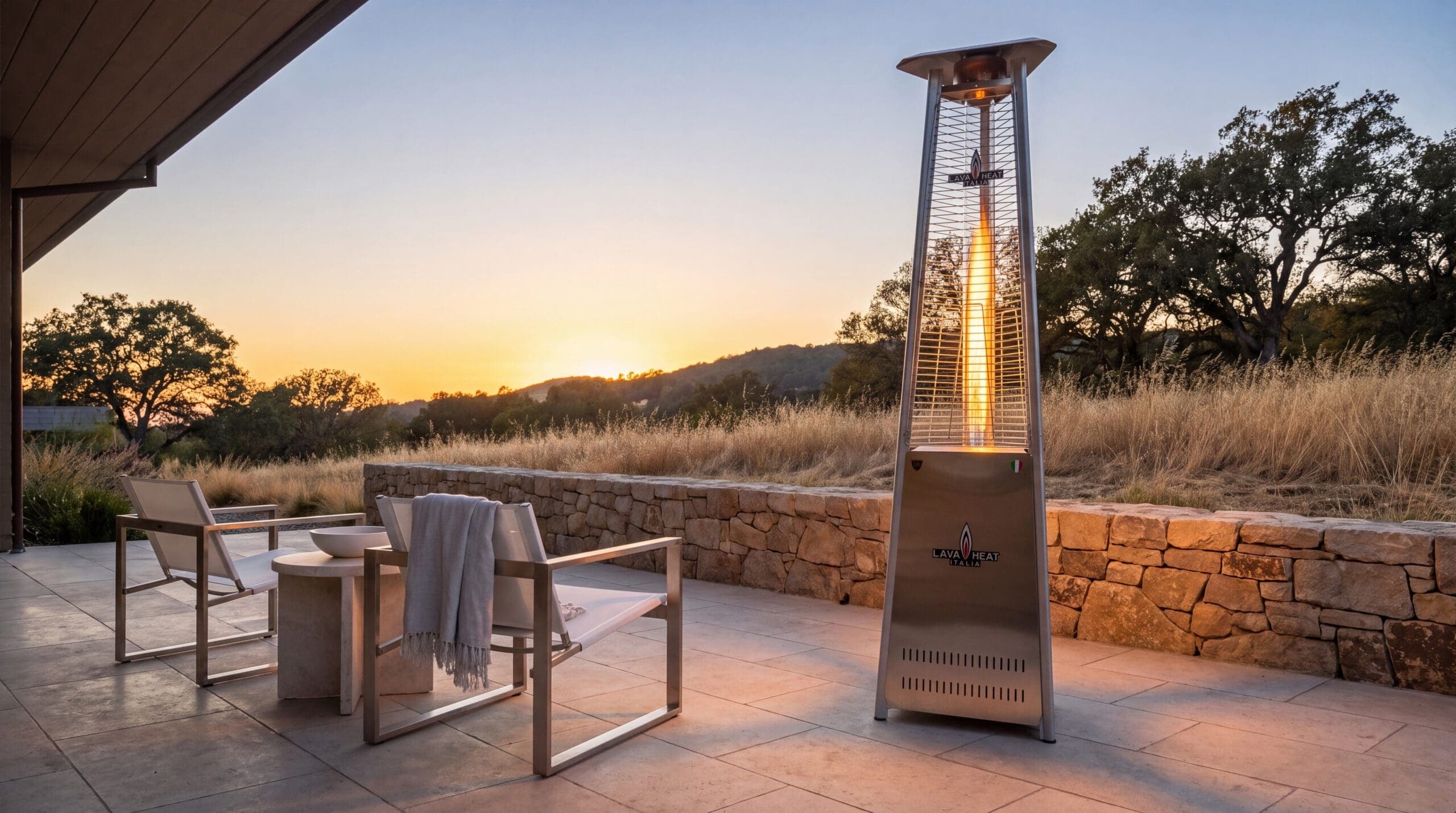 Lava Heat Italia Lava Lite 56,000 BTU Gas Freestanding Flame Tower - Stainless Steel thumbnail 4