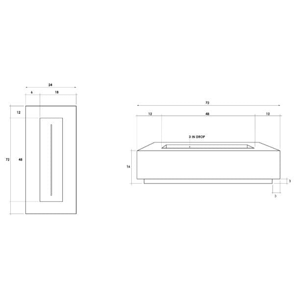 Prism Hardscapes Tavola 72 72-Inch 65,000 BTU Gas Rectangular Fire Pit Table thumbnail 3