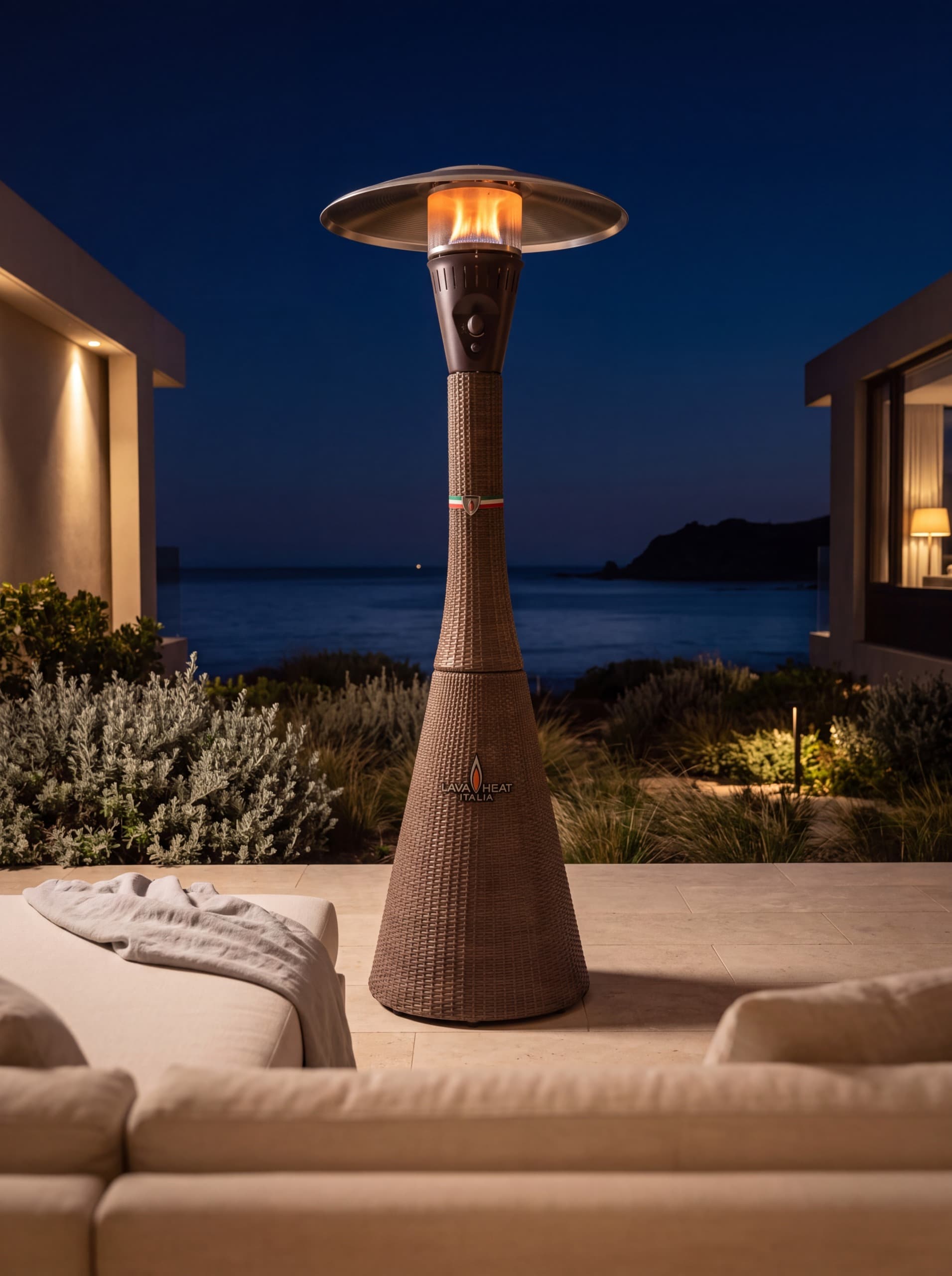 Lava Heat Italia Palermo 51,000 BTU Gas Rattan Patio Heater - Walnut thumbnail 9