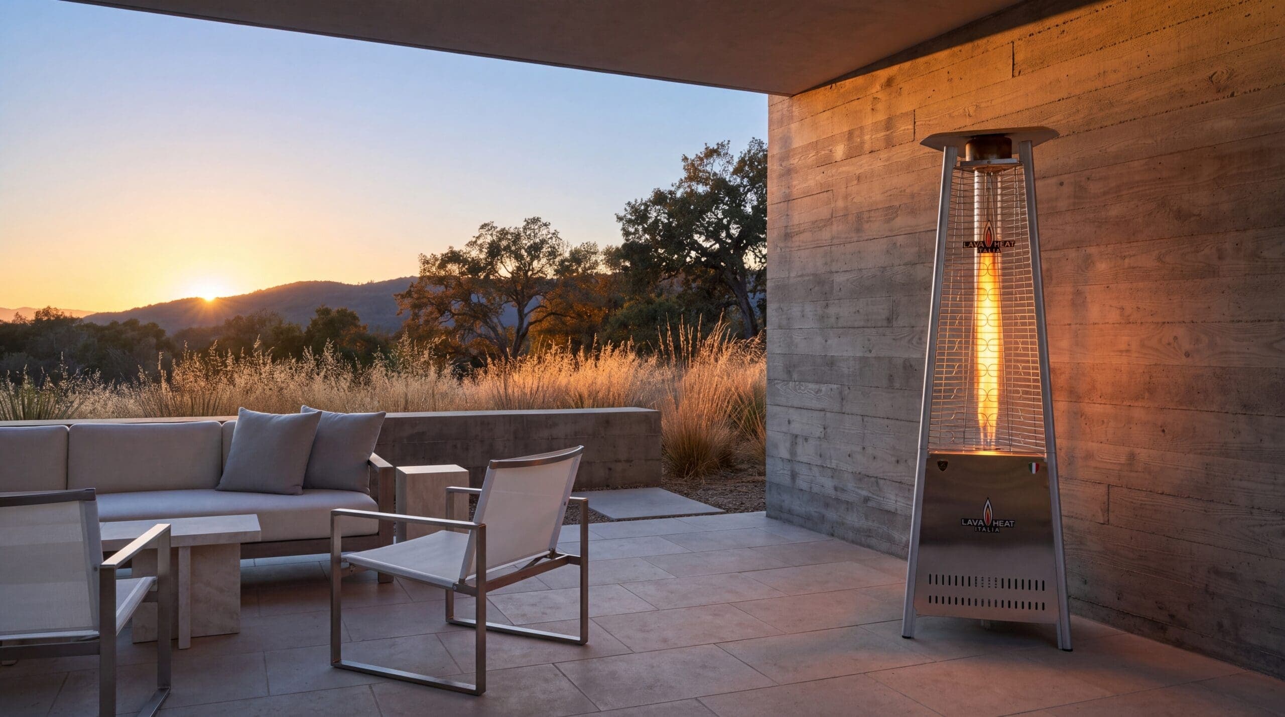 Lava Heat Italia Capri 42,000 BTU Gas Freestanding Patio Heater - Stainless Steel thumbnail 2