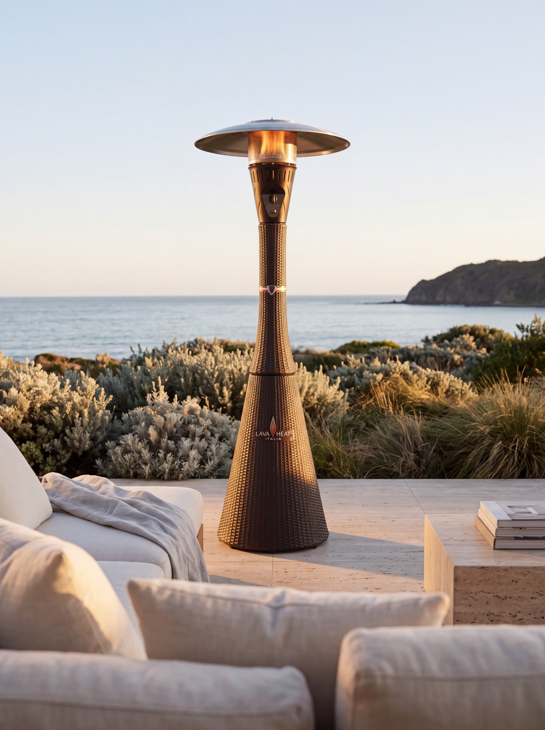 Lava Heat Italia Palermo 51,000 BTU Gas Rattan Patio Heater - Walnut thumbnail 5