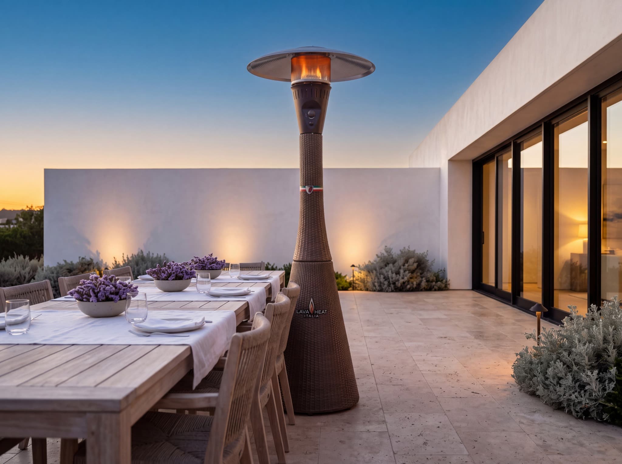 Lava Heat Italia Palermo 51,000 BTU Gas Rattan Patio Heater - Walnut thumbnail 4
