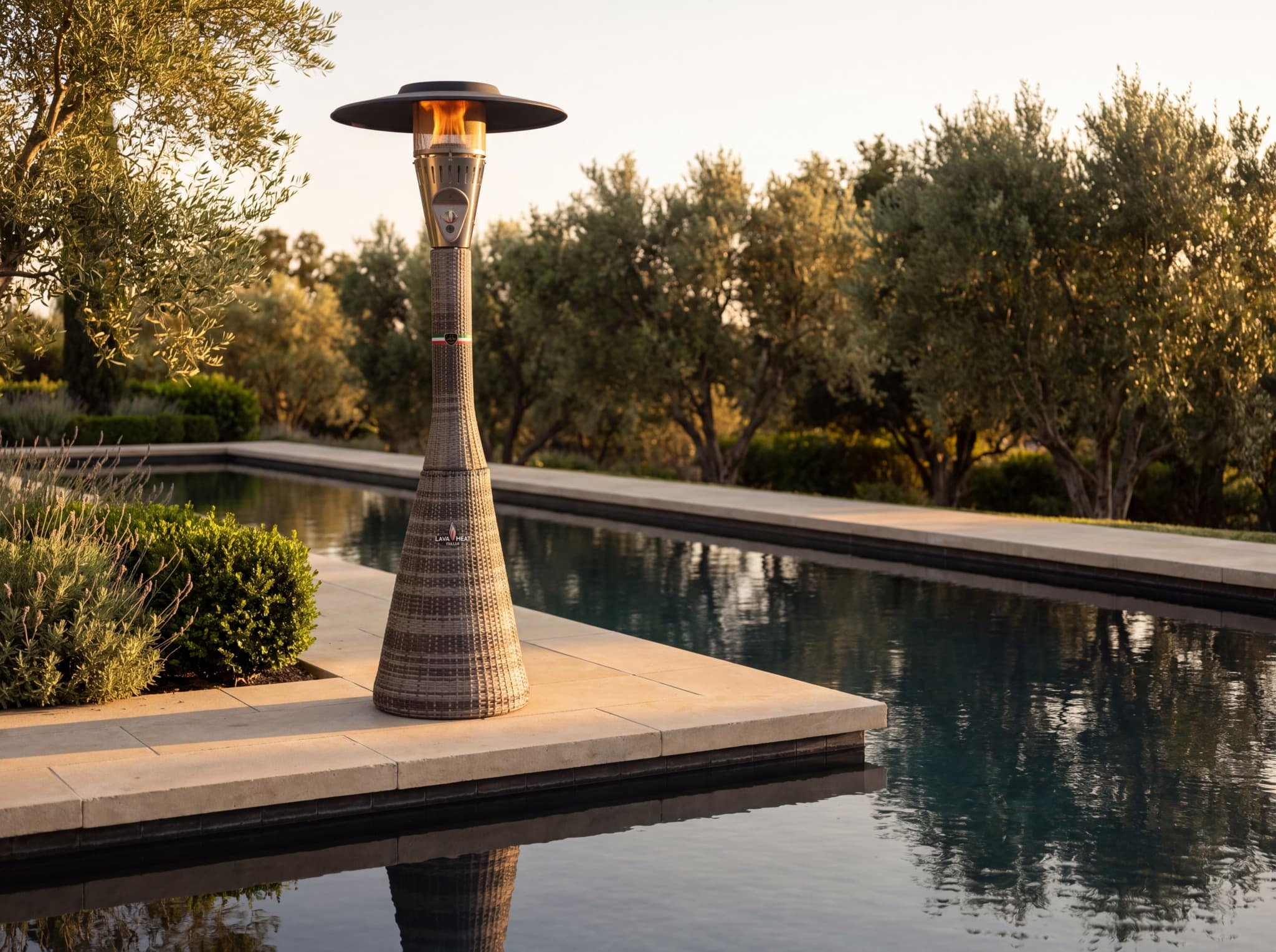 Lava Heat Italia Palermo 51,000 BTU Gas Rattan Patio Heater - Ash thumbnail 5
