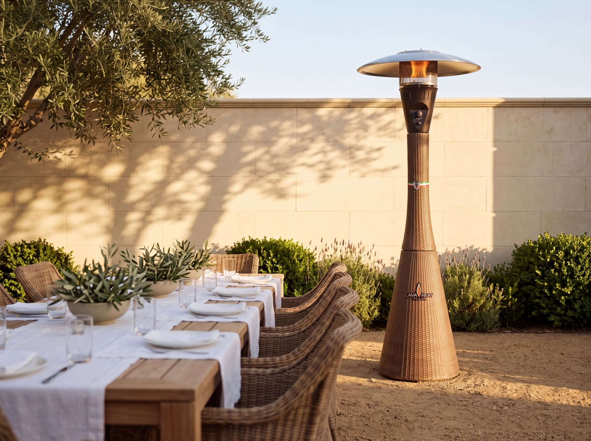 Lava Heat Italia Palermo 51,000 BTU Gas Rattan Patio Heater - Walnut thumbnail 7