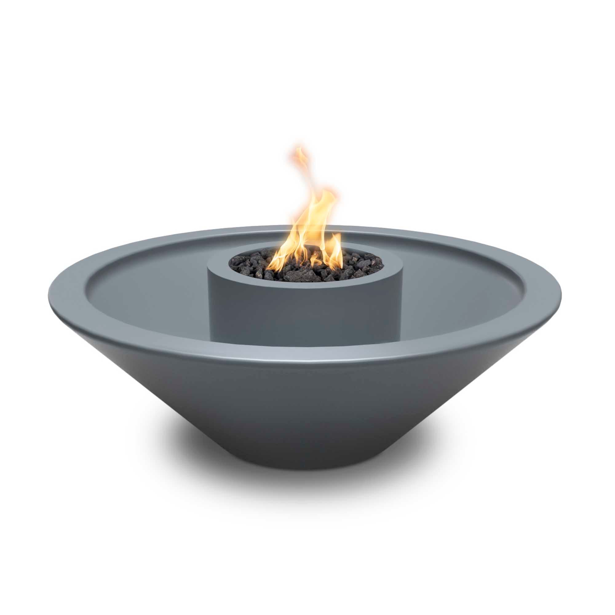 The Outdoor Plus Cazo 24-Inch Round 45,000 BTU GFRC Concrete Propane Gas Fire Bowl with Electronic Ignition - Chestnut thumbnail 1