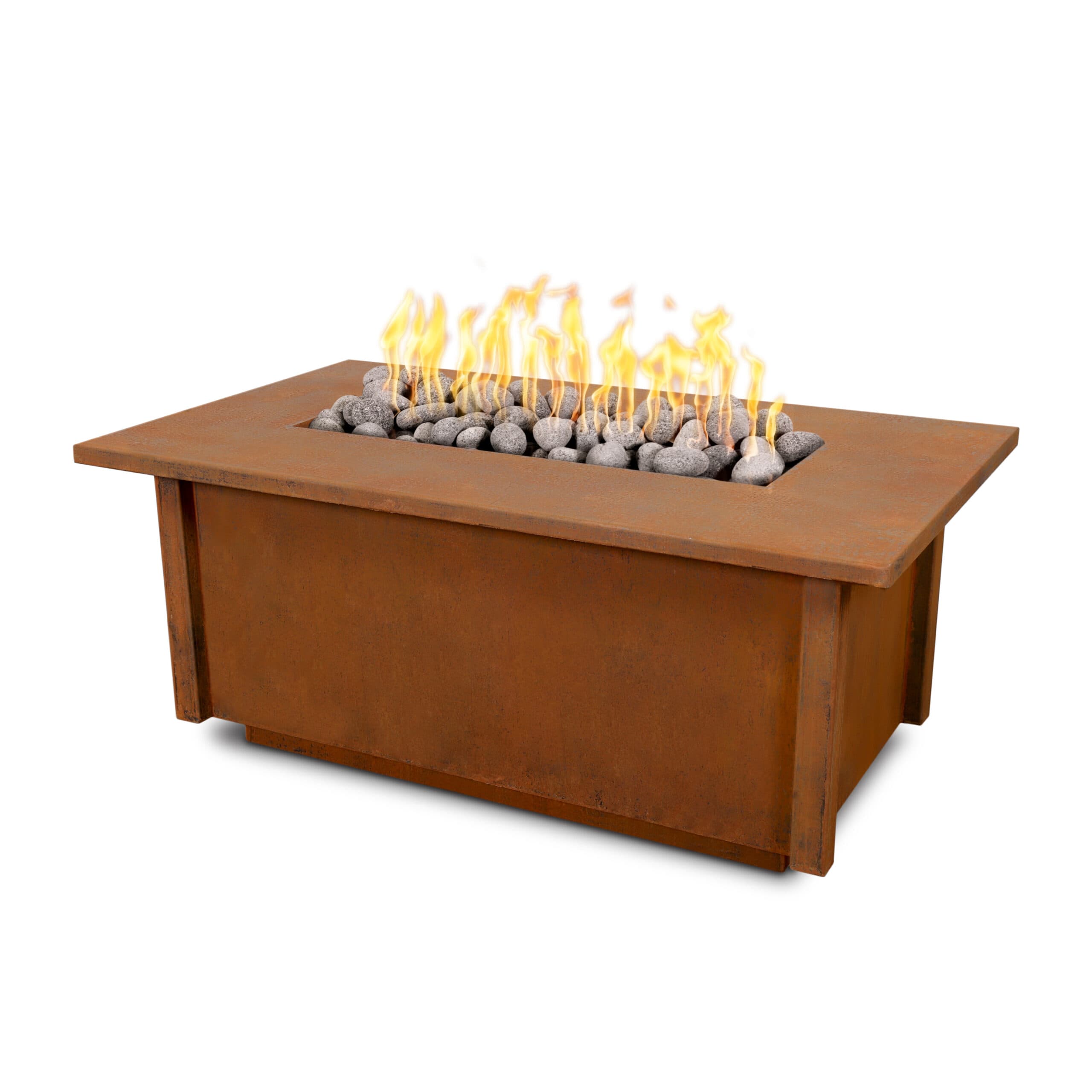 The Outdoor Plus Unity 60-Inch Round 160,000 BTU Corten Steel Propane Gas Fire Pit Table with Plug & Play Ignition thumbnail 1