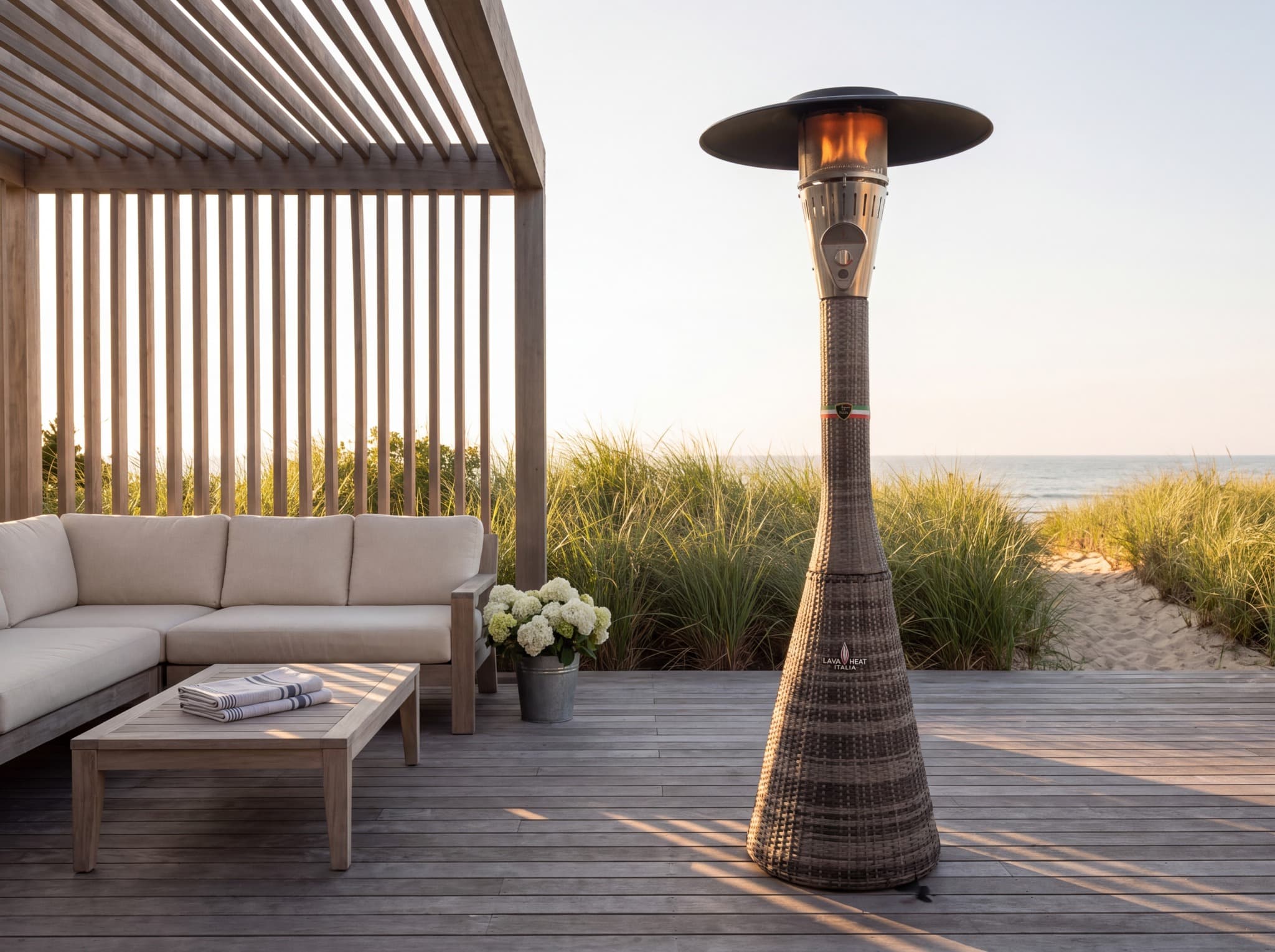 Lava Heat Italia Palermo 51,000 BTU Gas Rattan Patio Heater - Ash thumbnail 8