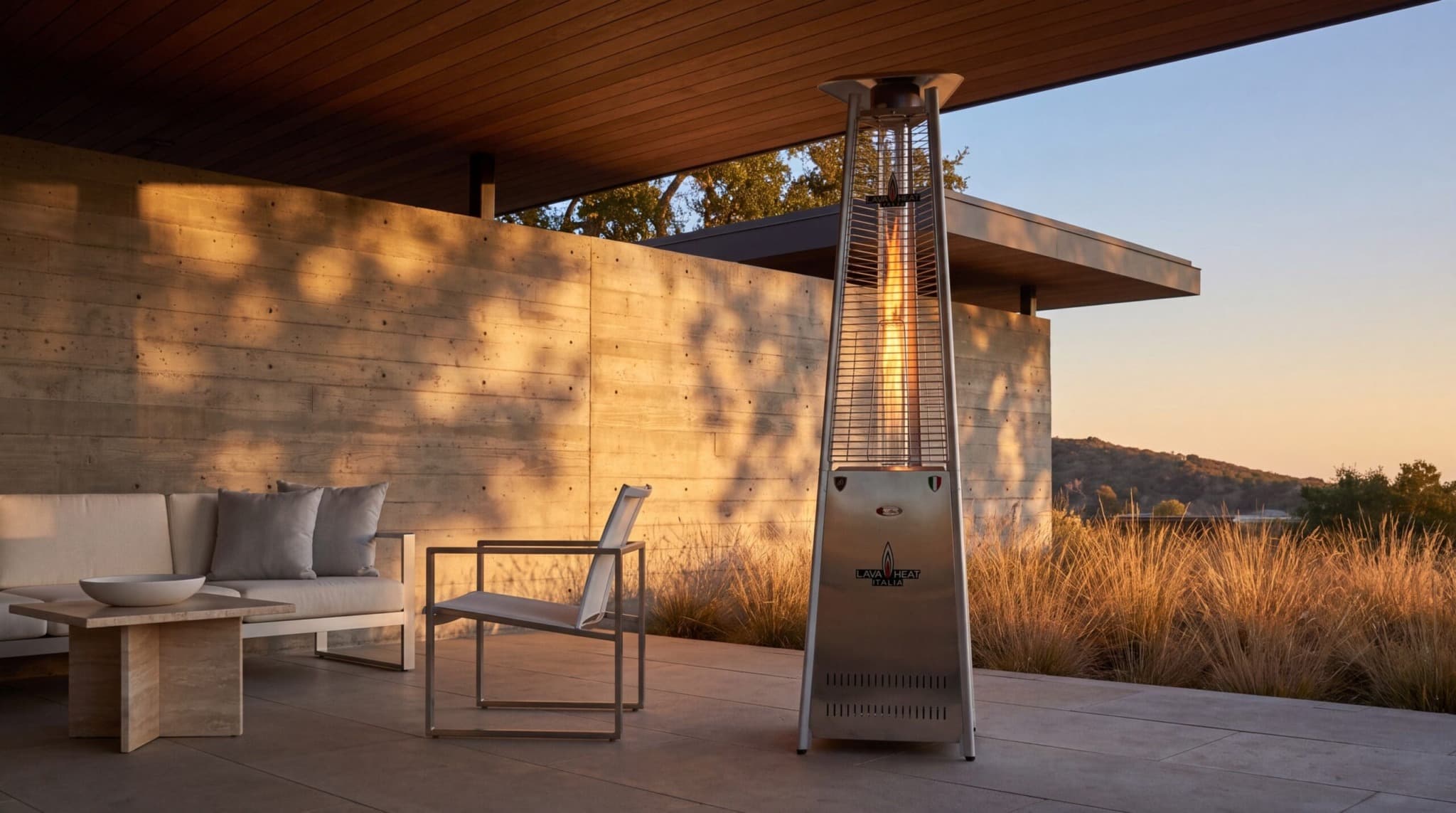 Lava Heat Italia 2G 66,000 BTU Gas Freestanding Flame Tower - Stainless Steel thumbnail 3