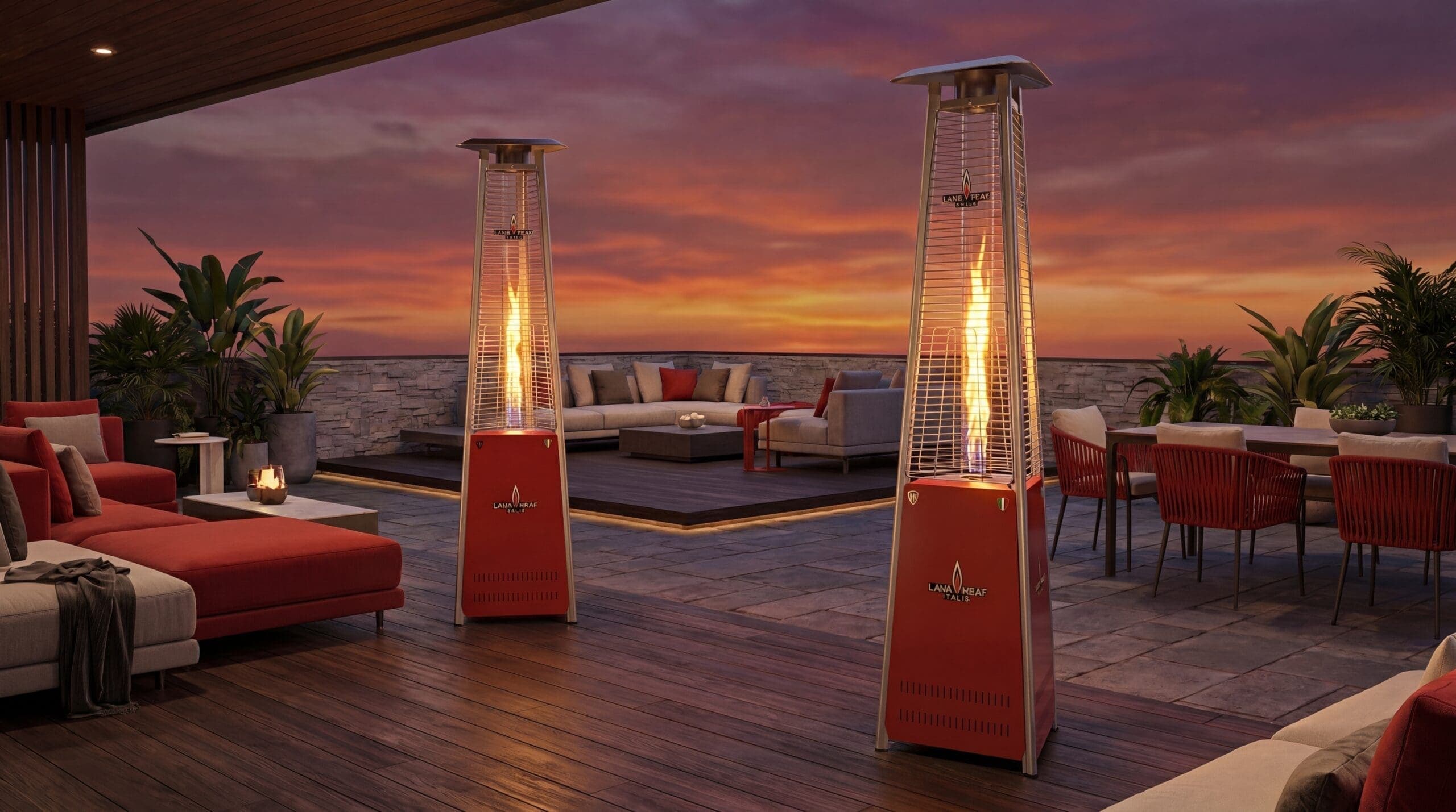 Lava Heat Italia Lava Lite 56,000 BTU Gas Freestanding Flame Tower - Stainless Steel thumbnail 7
