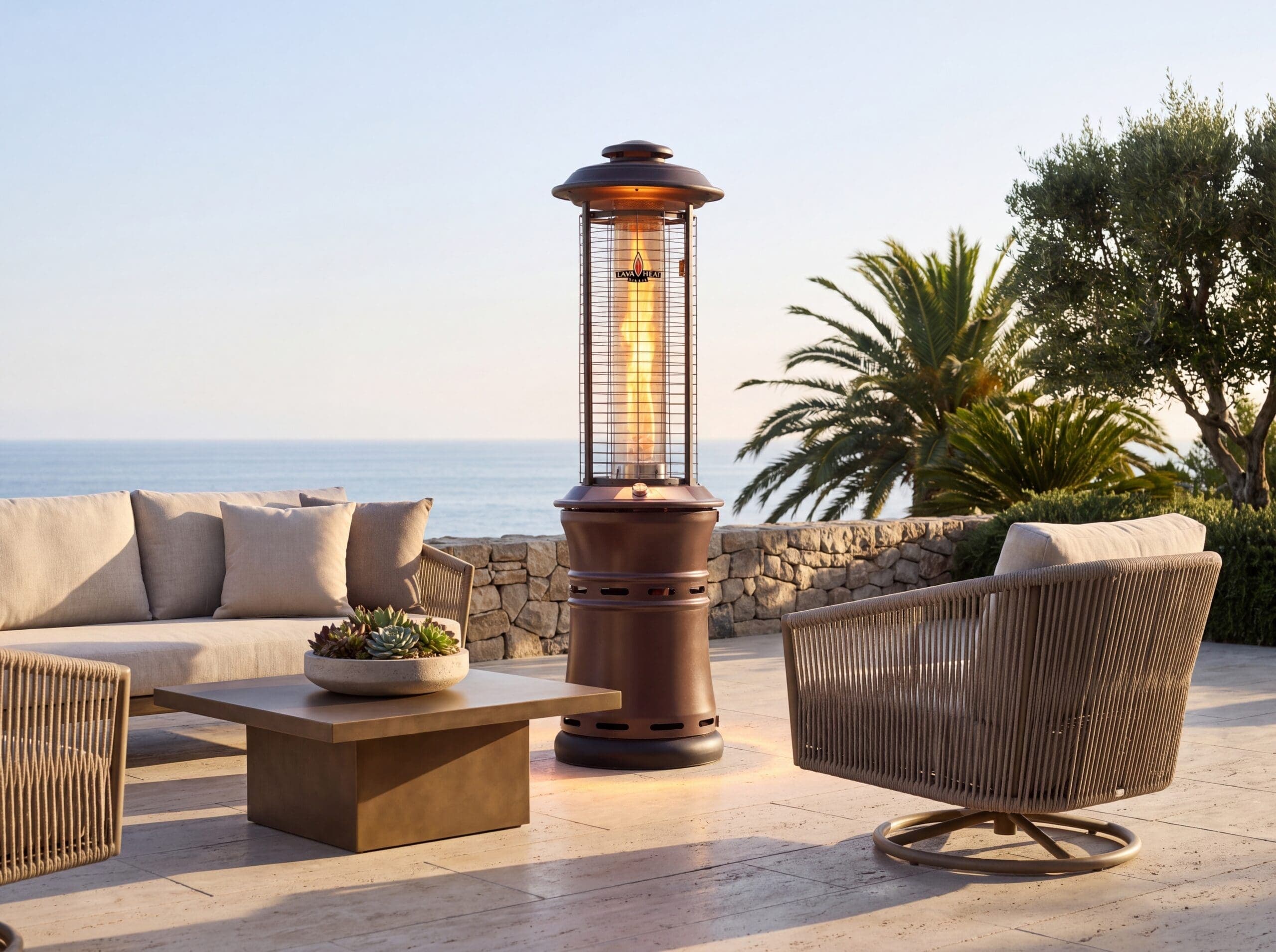 Lava Heat Italia Ember 36,000 BTU Gas Collapsible Patio Heater - Heritage Bronze thumbnail 2