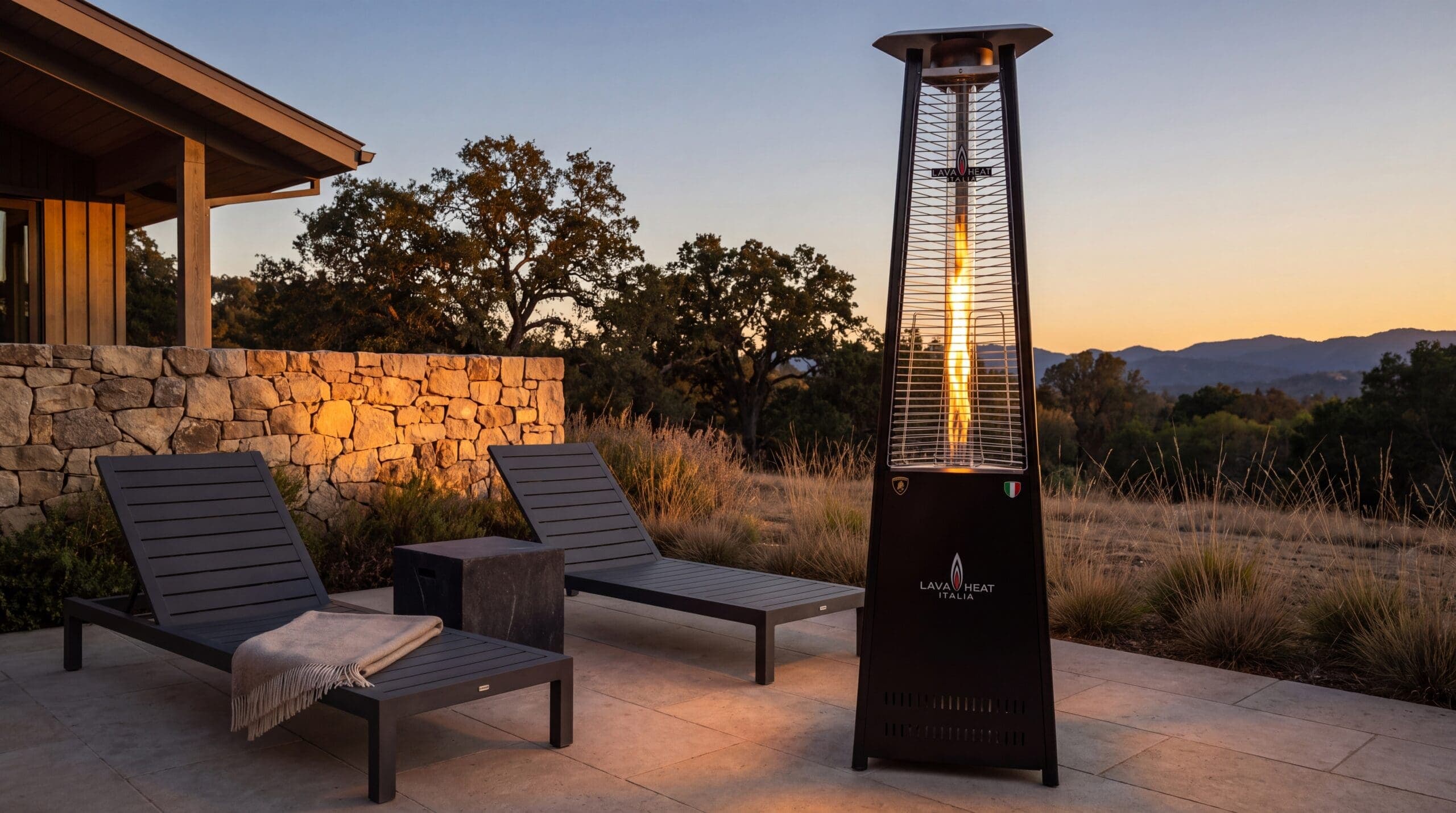 Lava Heat Italia Lava Lite 56,000 BTU Gas Freestanding Flame Tower - Hammered Black thumbnail 7