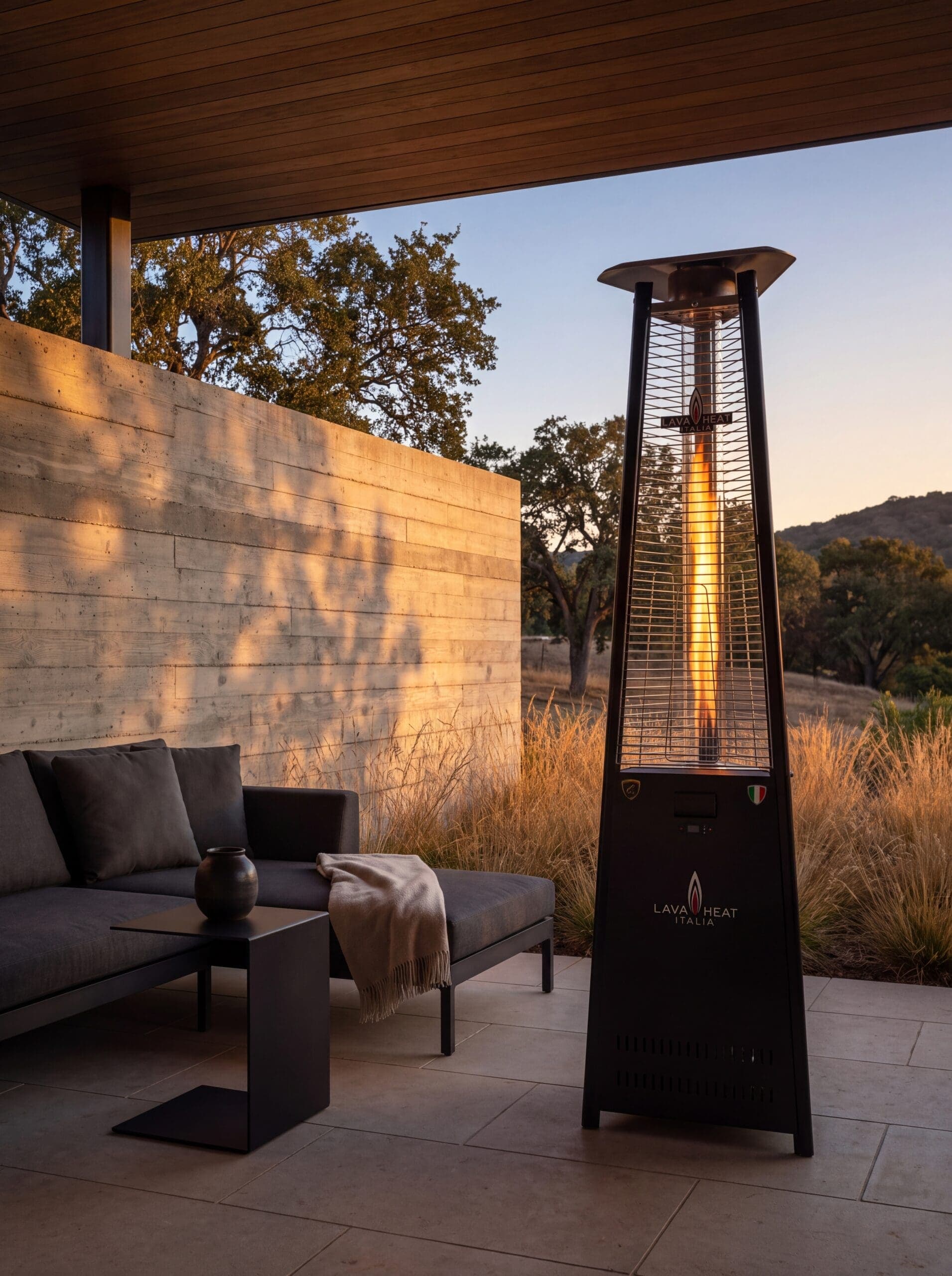 Lava Heat Italia 2G 66,000 BTU Gas Freestanding Flame Tower - Hammered Black thumbnail 3
