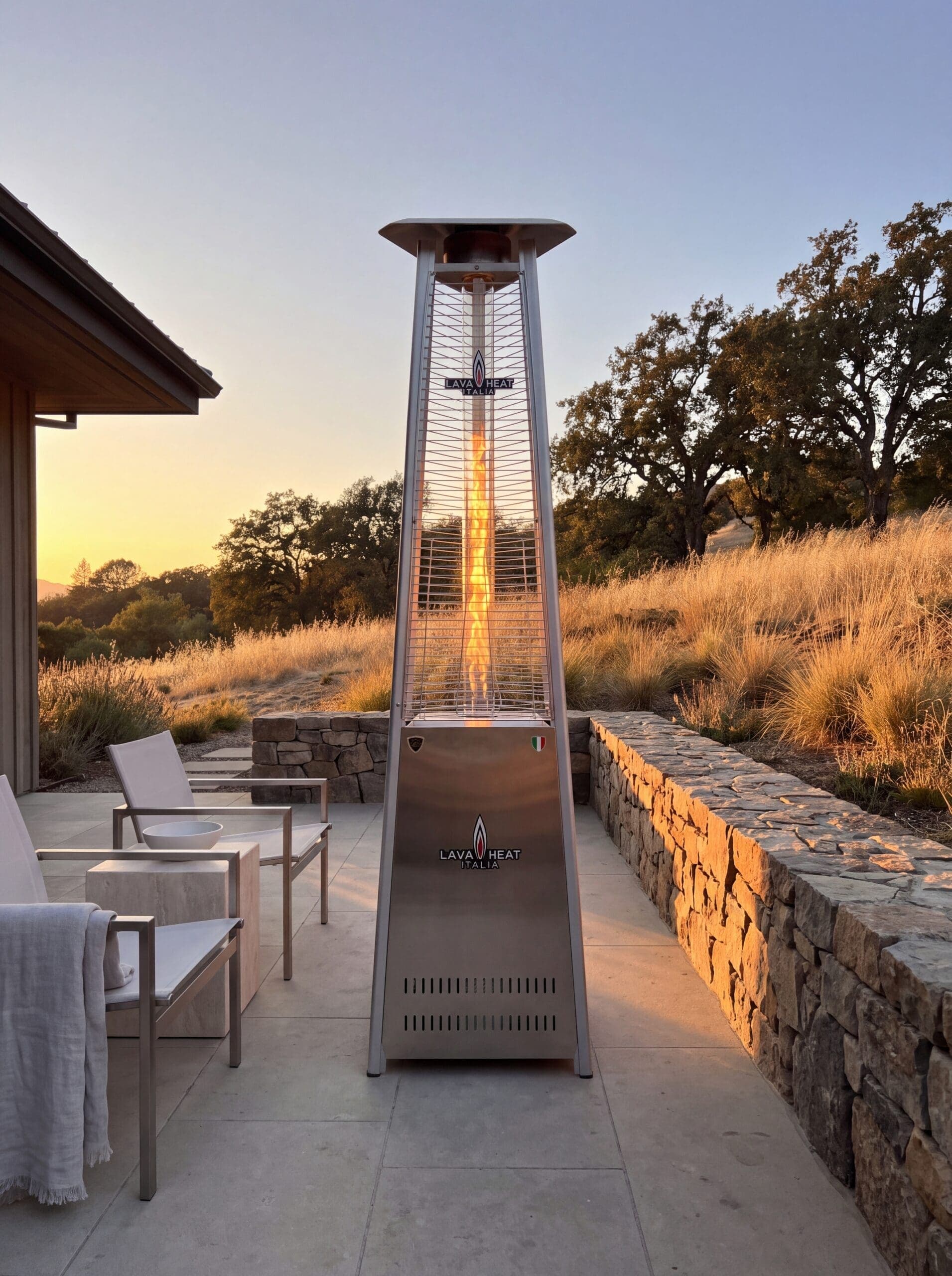 Lava Heat Italia Lava Lite 56,000 BTU Gas Freestanding Flame Tower - Stainless Steel thumbnail 3
