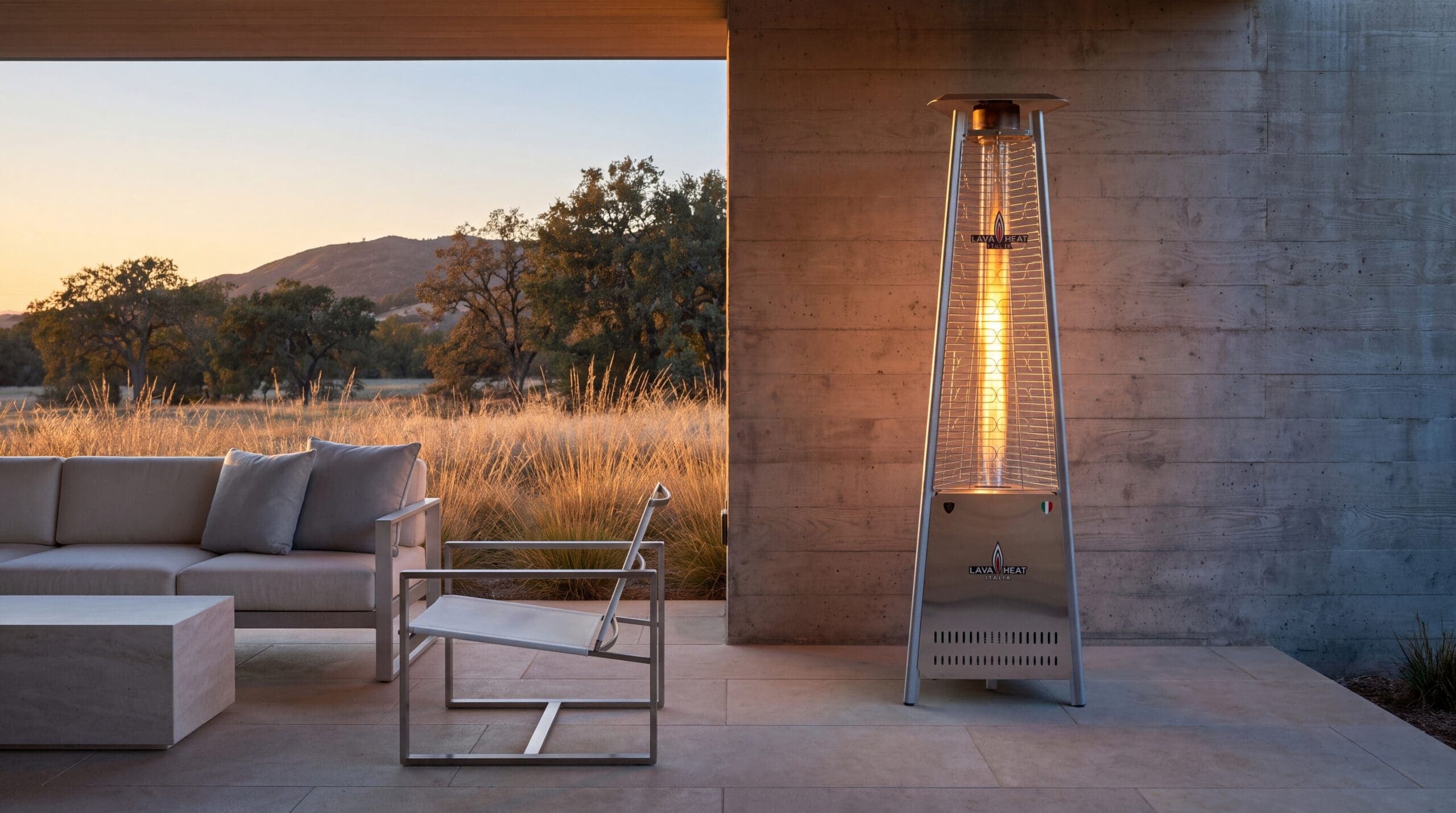 Lava Heat Italia Capri 42,000 BTU Gas Freestanding Patio Heater - Stainless Steel thumbnail 3