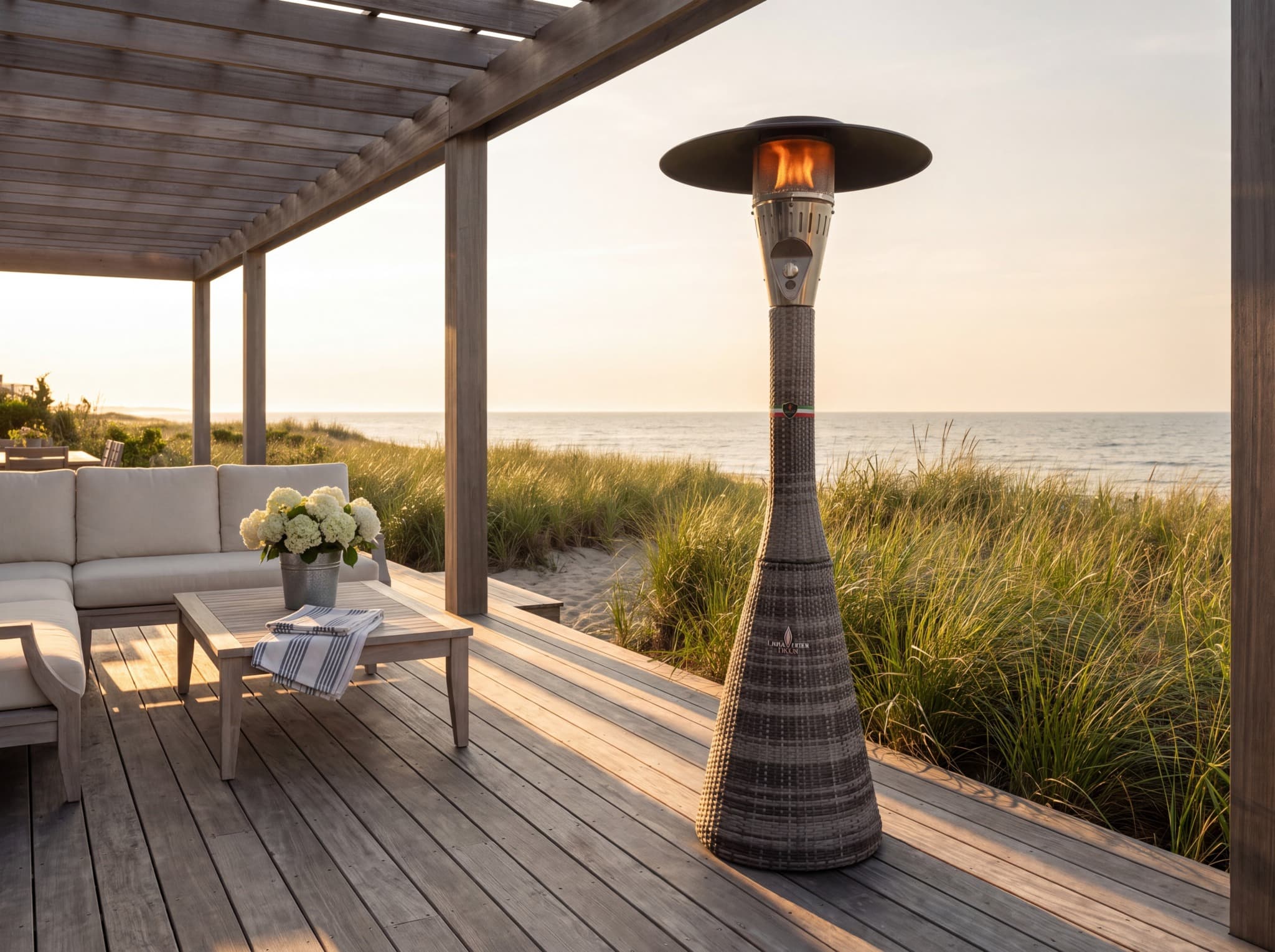 Lava Heat Italia Palermo 51,000 BTU Gas Rattan Patio Heater - Ash thumbnail 7