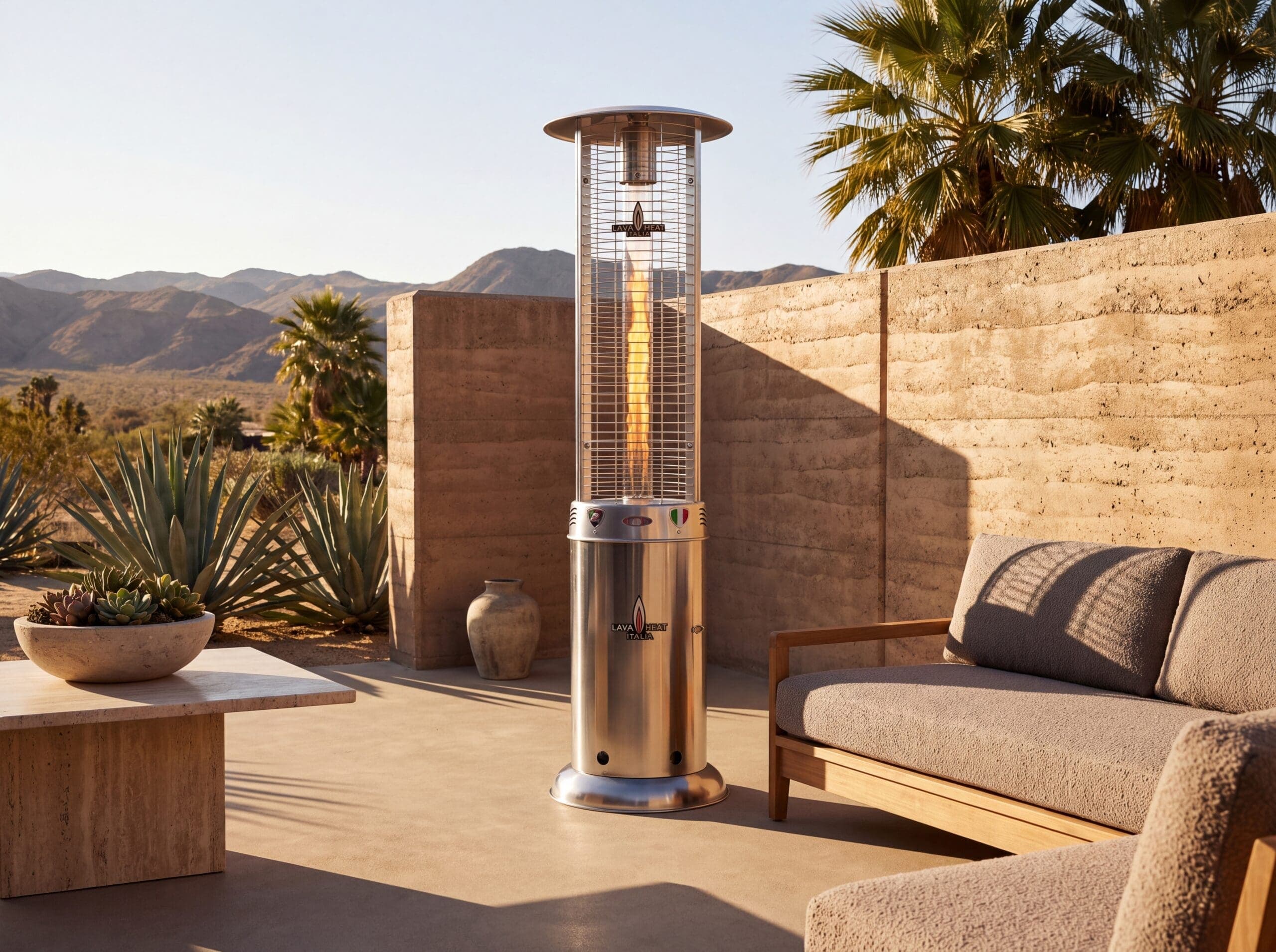 Lava Heat Italia Opus 56,000 BTU Gas Freestanding Flame Tower - Stainless Steel thumbnail 5