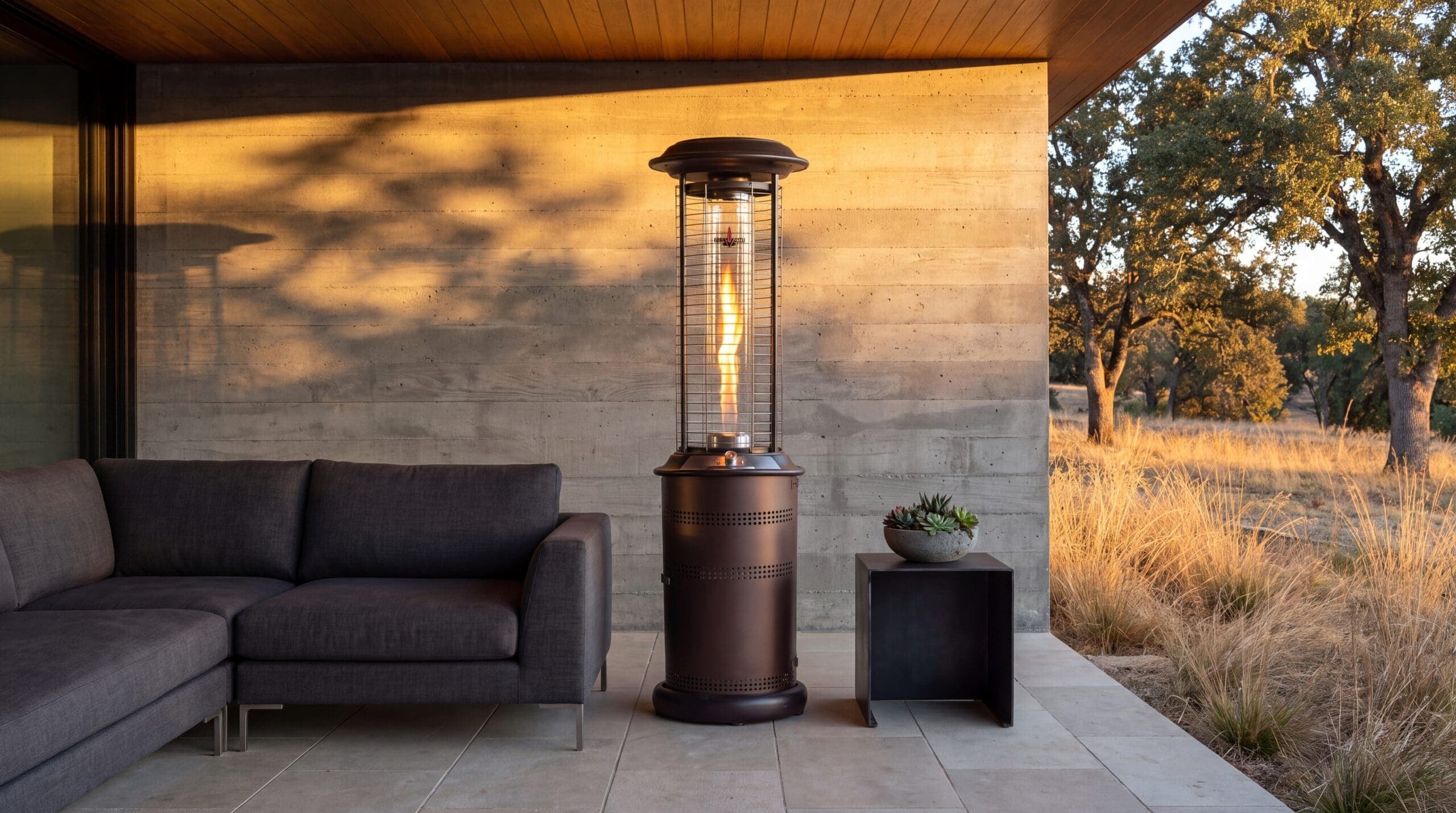 Lava Heat Italia Milano 36,000 BTU Gas Freestanding Patio Heater - Heritage Bronze thumbnail 7