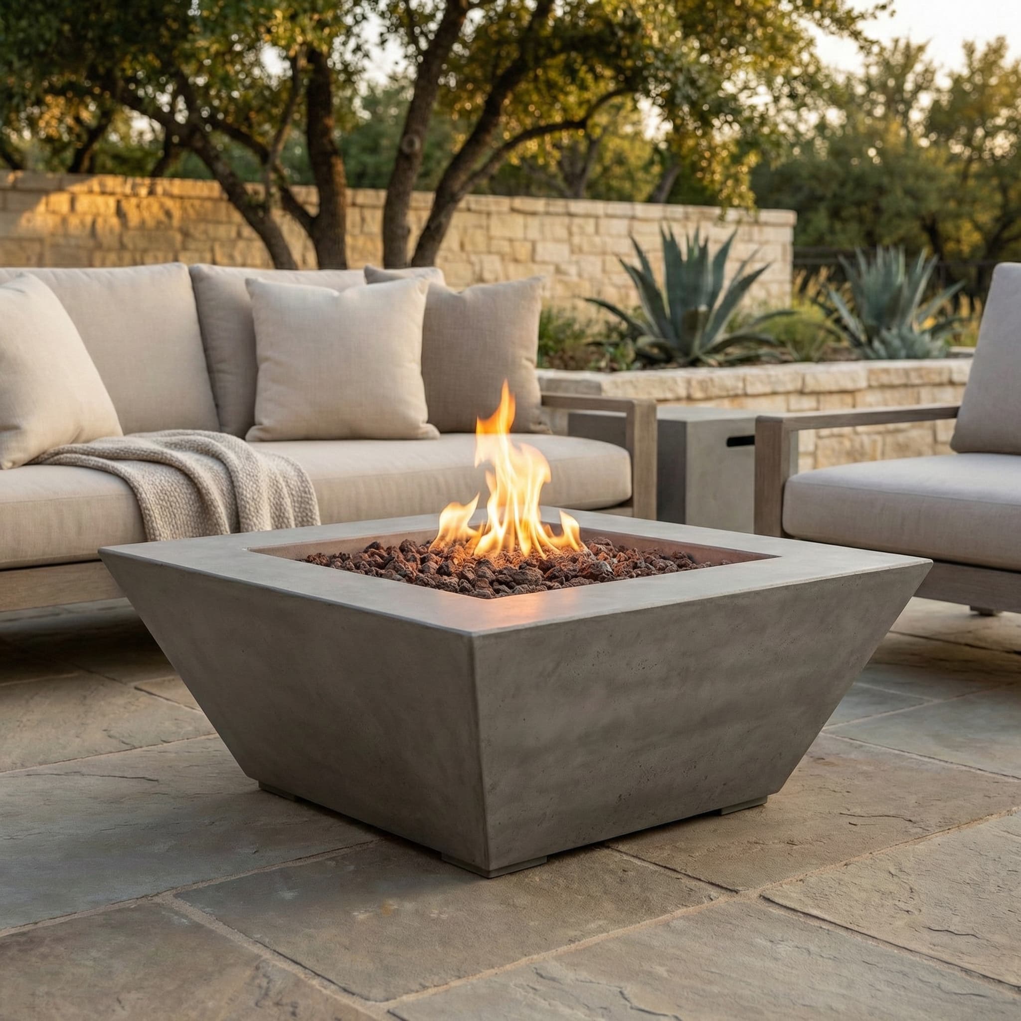 Prism Hardscapes Lombard 40-Inch 65,000 BTU Gas Square Fire Pit Table thumbnail 10