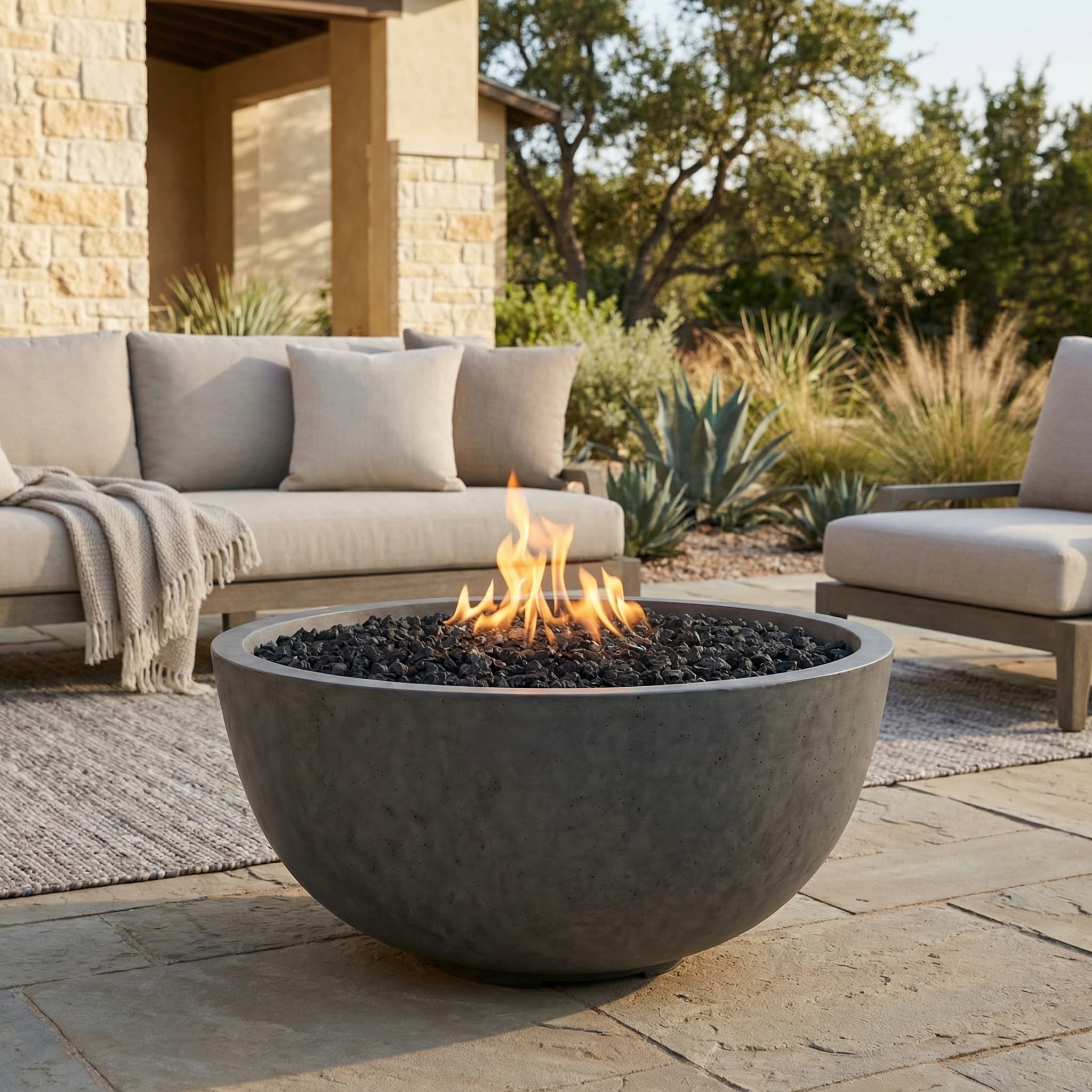 Prism Hardscapes Moderno 1 39-Inch 65,000 BTU Gas Round Fire Pit Bowl thumbnail 20