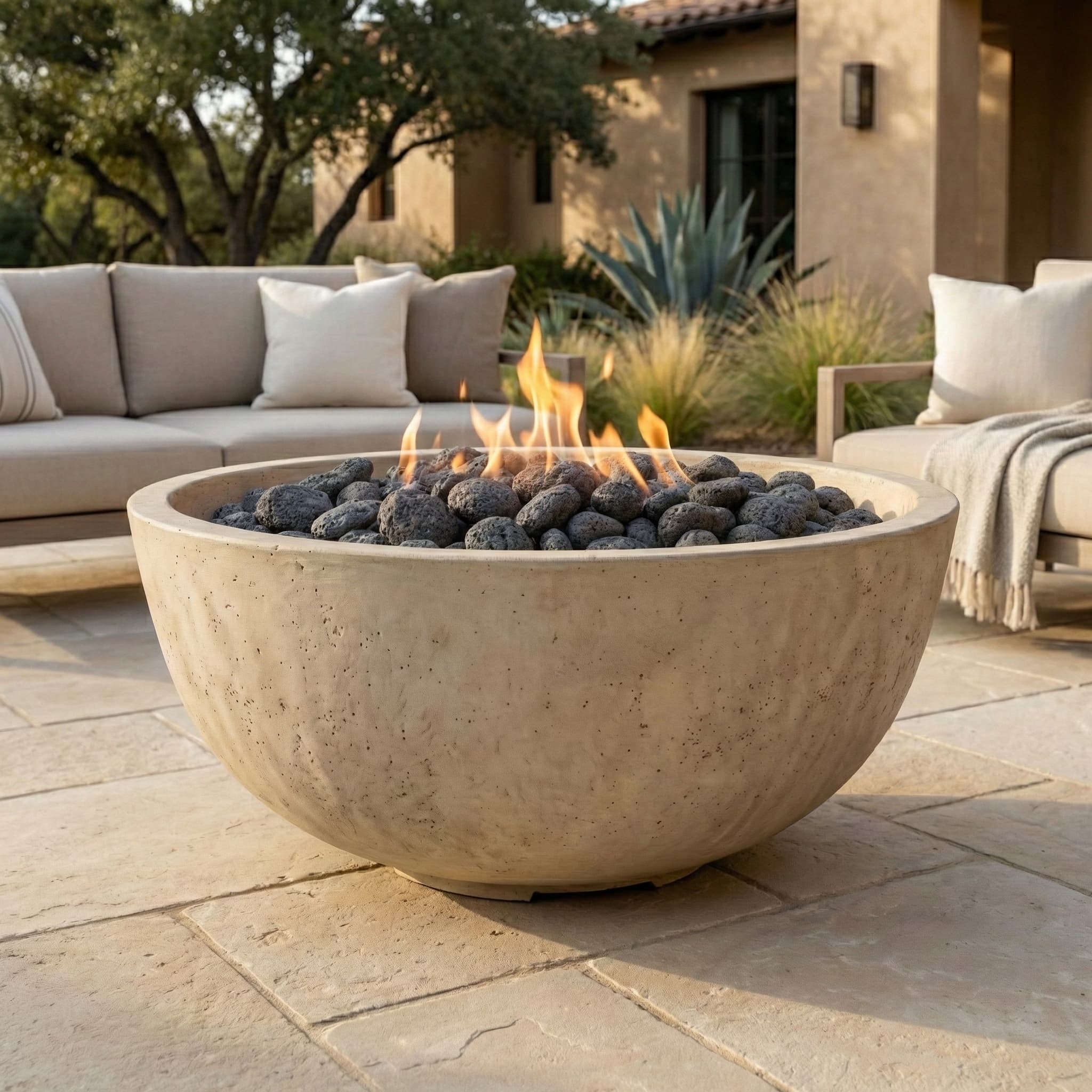 Prism Hardscapes Moderno 1 39-Inch 65,000 BTU Gas Round Fire Pit Bowl thumbnail 30