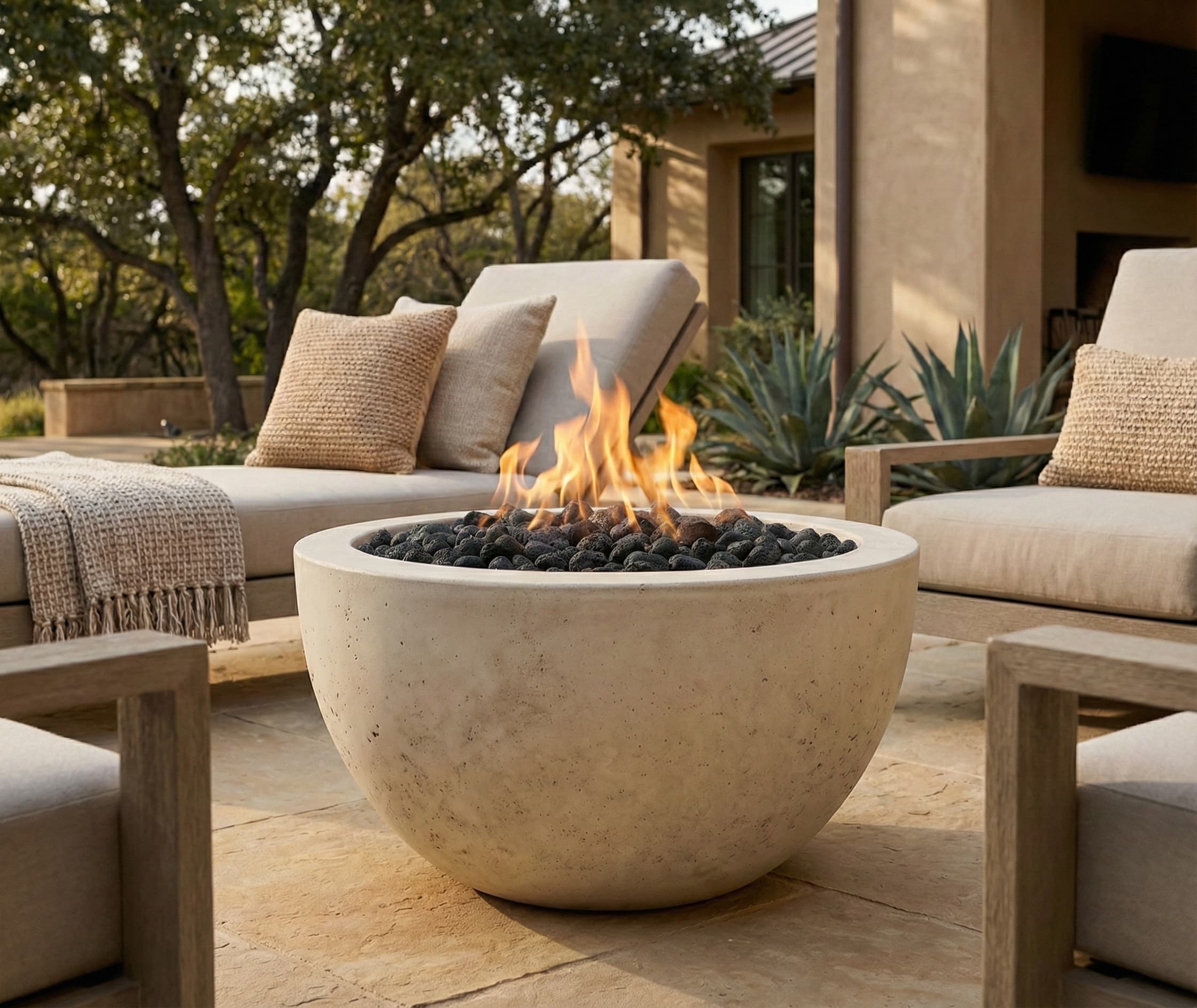 Prism Hardscapes Moderno 3 30-Inch 65,000 BTU Gas Round Fire Pit Bowl thumbnail 18