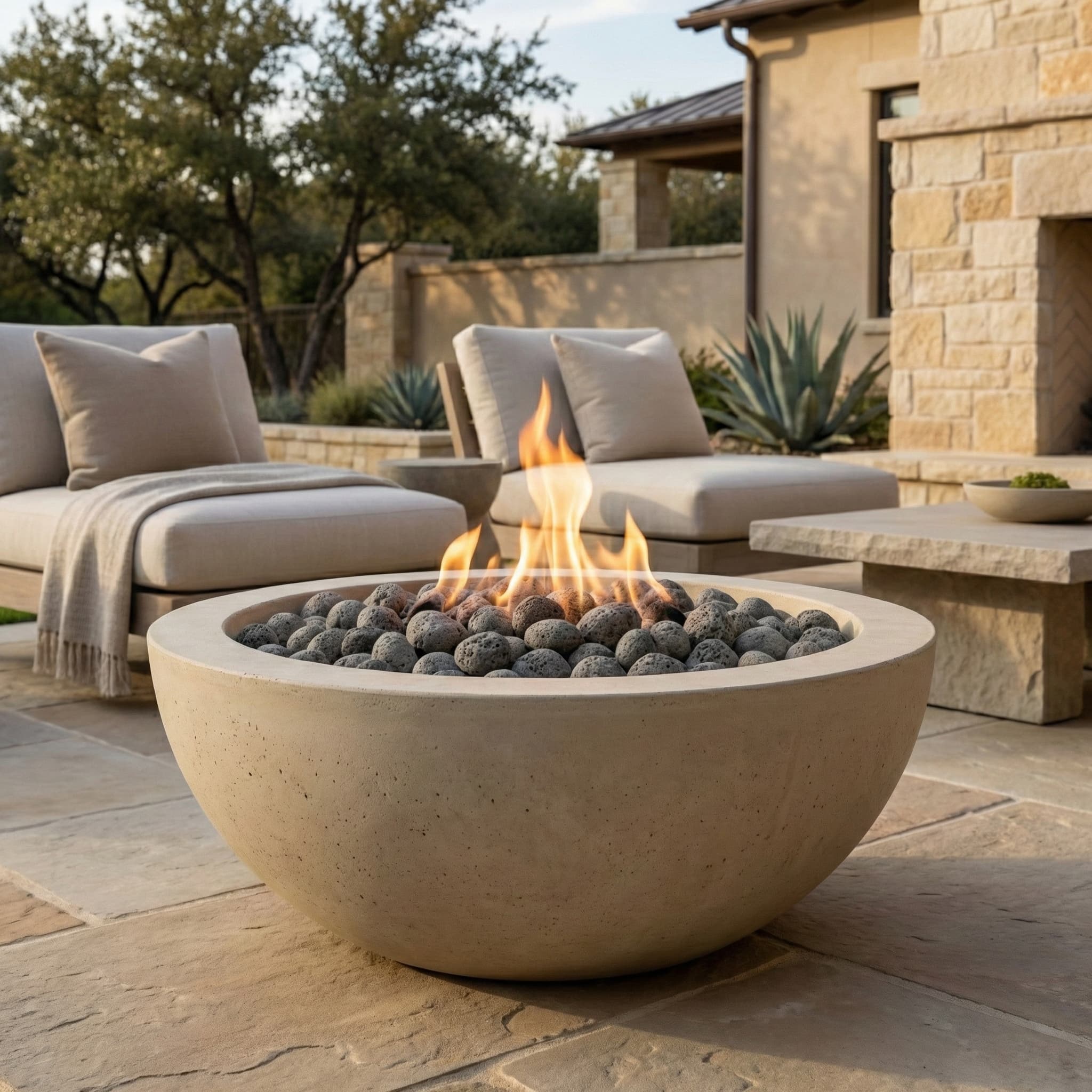 Prism Hardscapes Moderno 4 48-Inch 65,000 BTU Gas Round Fire Pit Bowl thumbnail 18