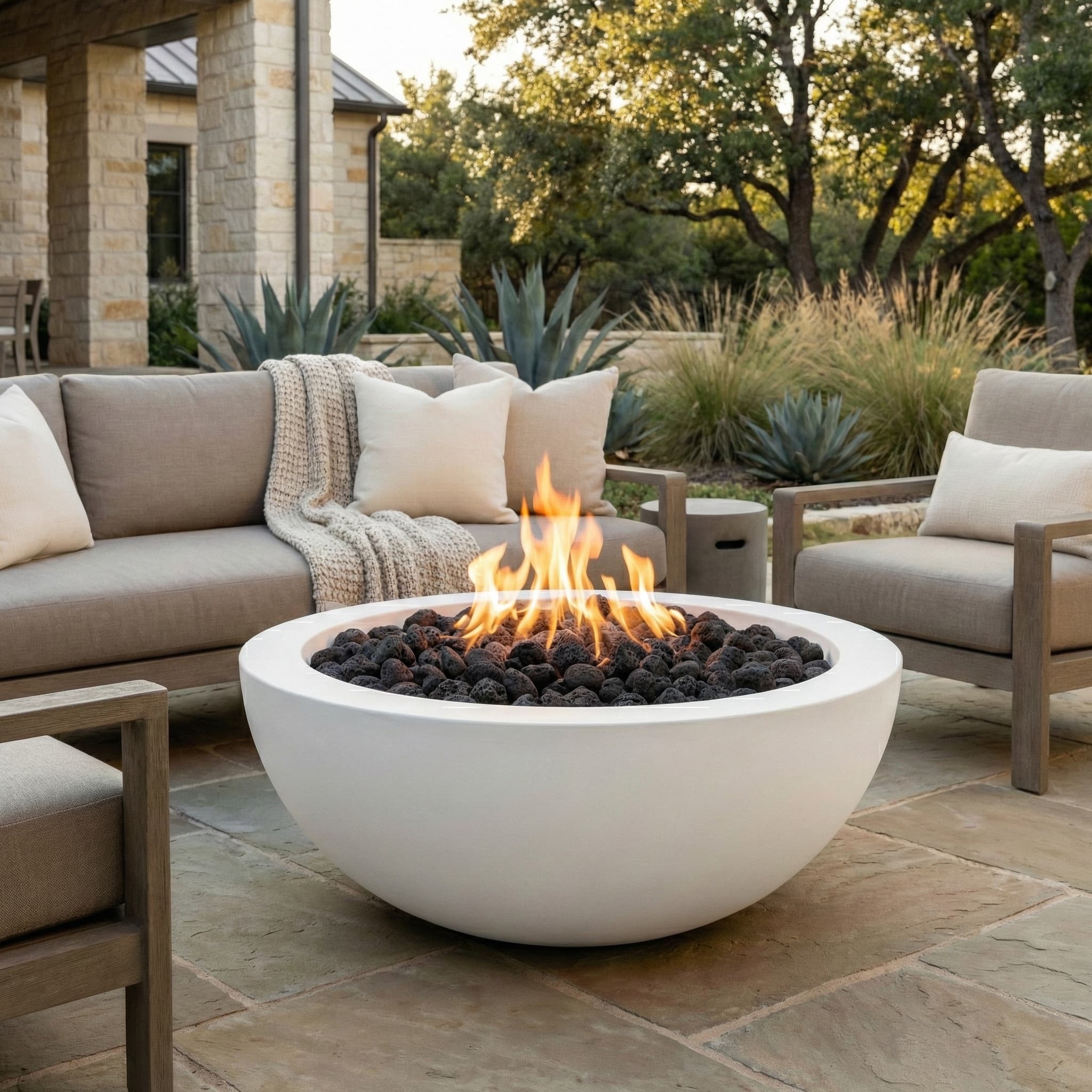 Prism Hardscapes Moderno 4 48-Inch 65,000 BTU Gas Round Fire Pit Bowl thumbnail 21
