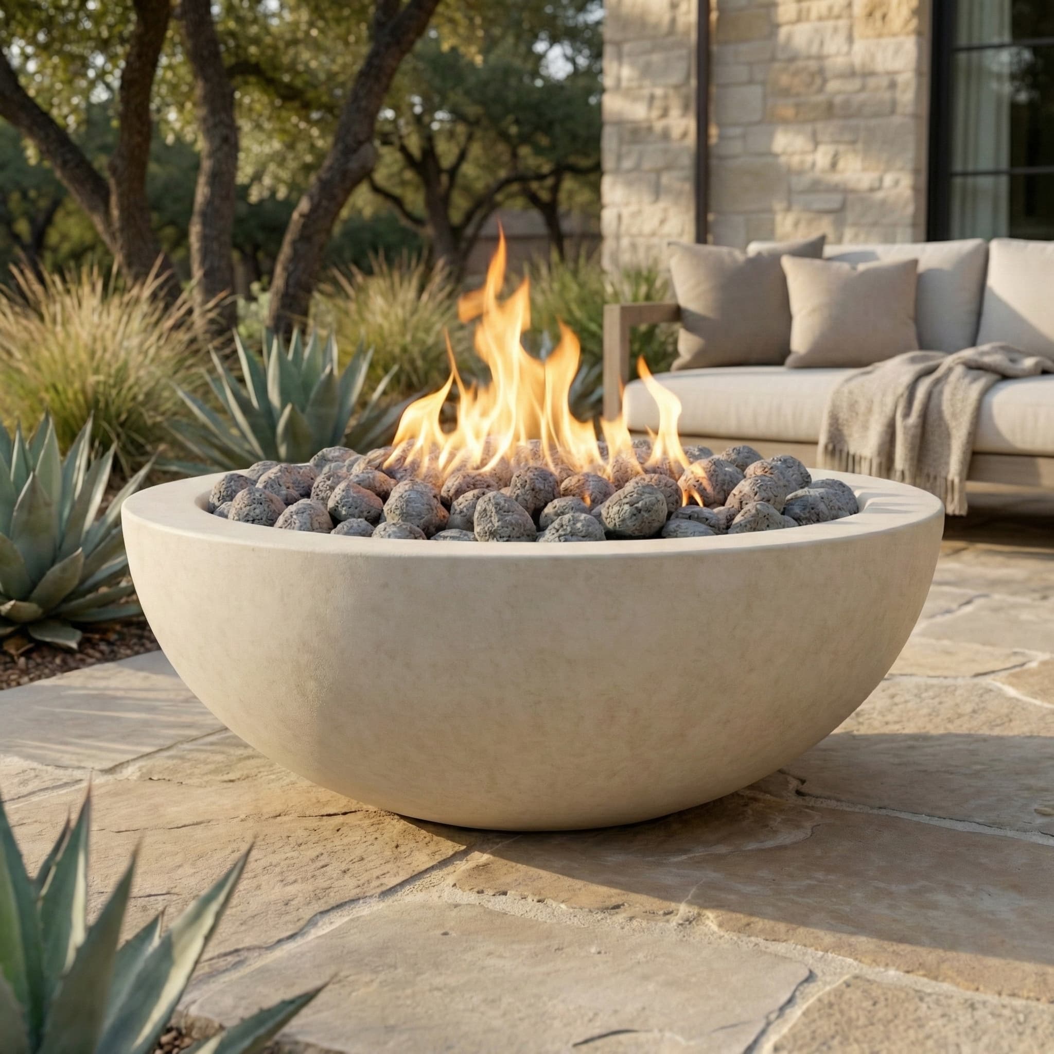 Prism Hardscapes Moderno 5 36-Inch 65,000 BTU Gas Round Fire Pit Bowl thumbnail 18