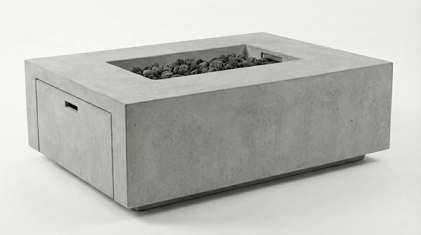 Prism Hardscapes Porto 58-Inch 65,000 BTU Gas Rectangular Fire Pit Table thumbnail 5